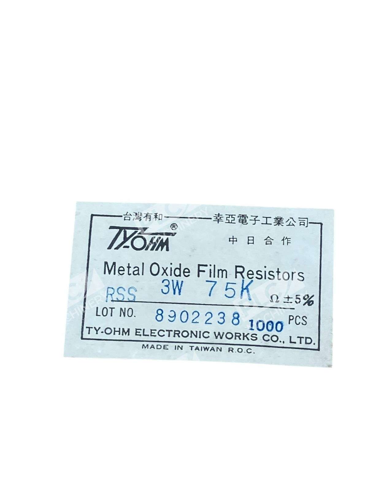 TY-OHM Metal Oxide Film Resistors RSS 3W 75KOhm - Image 4