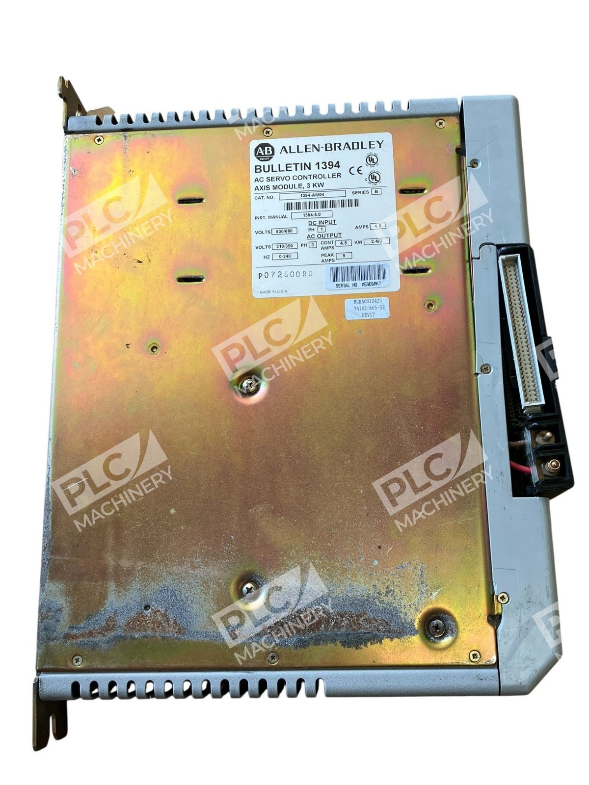 Allen Bradley 1394-AM04 - Allen Bradley AB 3kW AC Servo Controller Axis Module 1394-AM