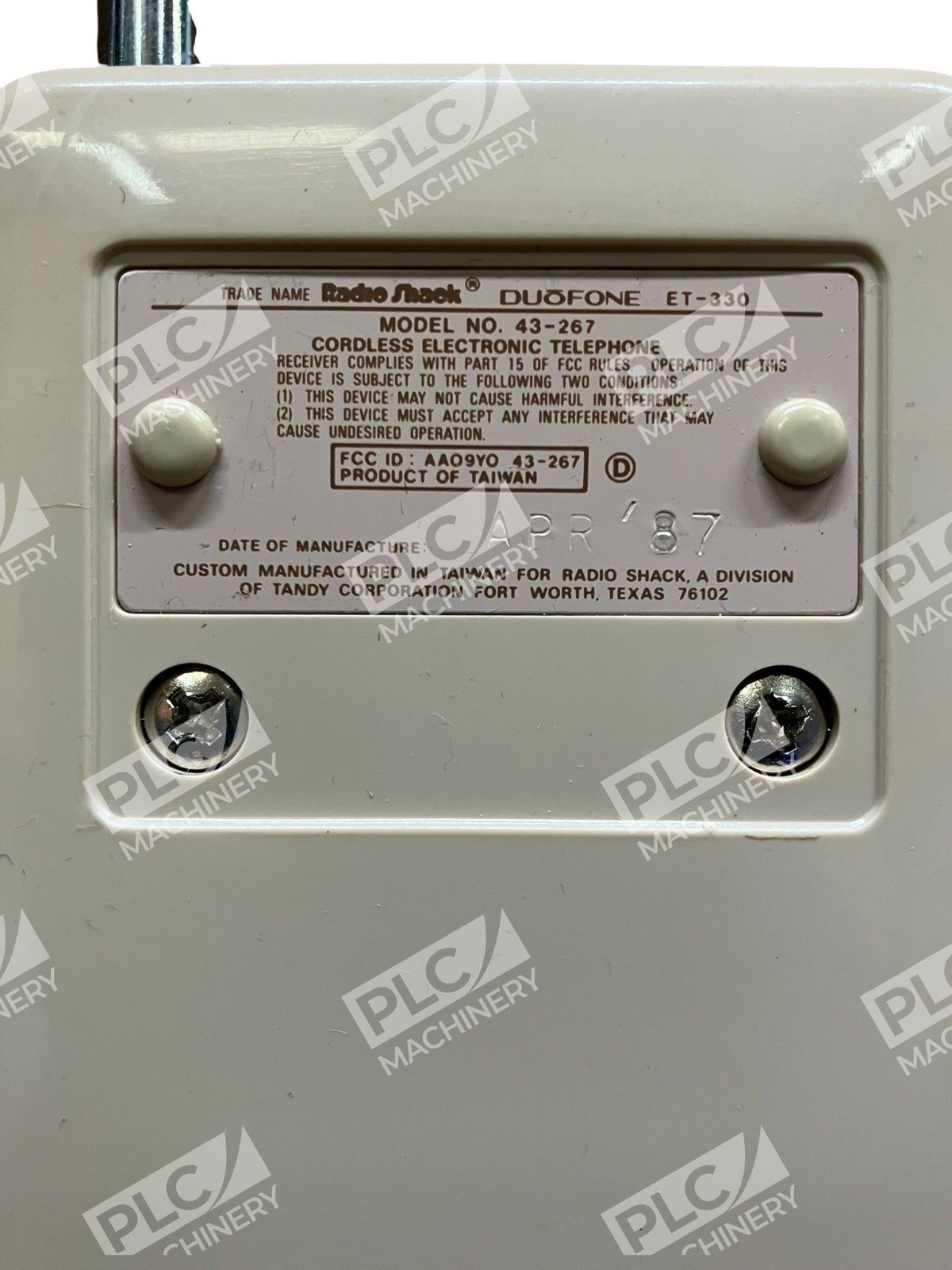 43-267 - RadioShack - Radio Shack Duofone ET-330 Cordless Electronic Telephone - Image 4