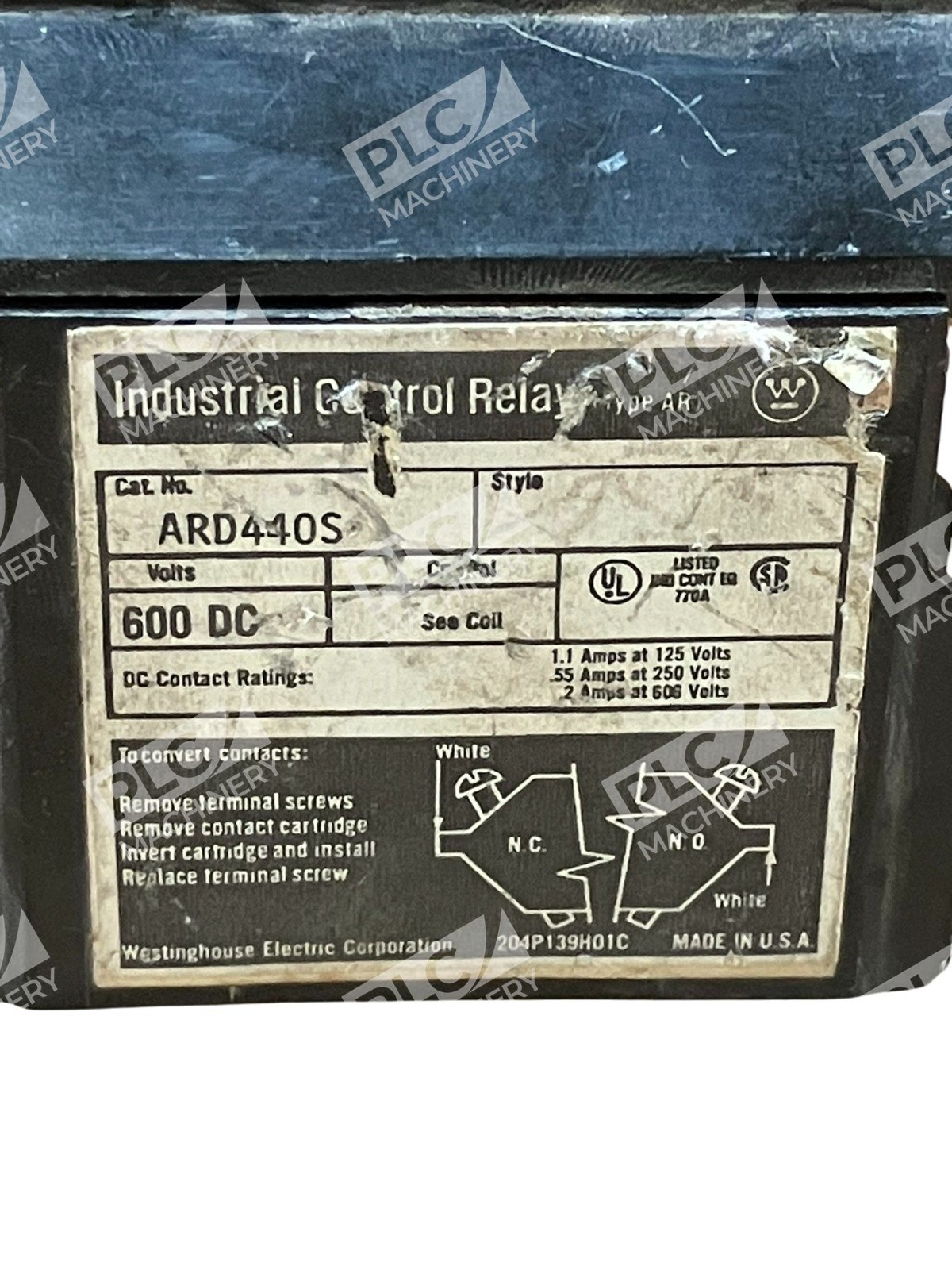 Westinghouse Industrial Control Relay ARD440S - Image 7