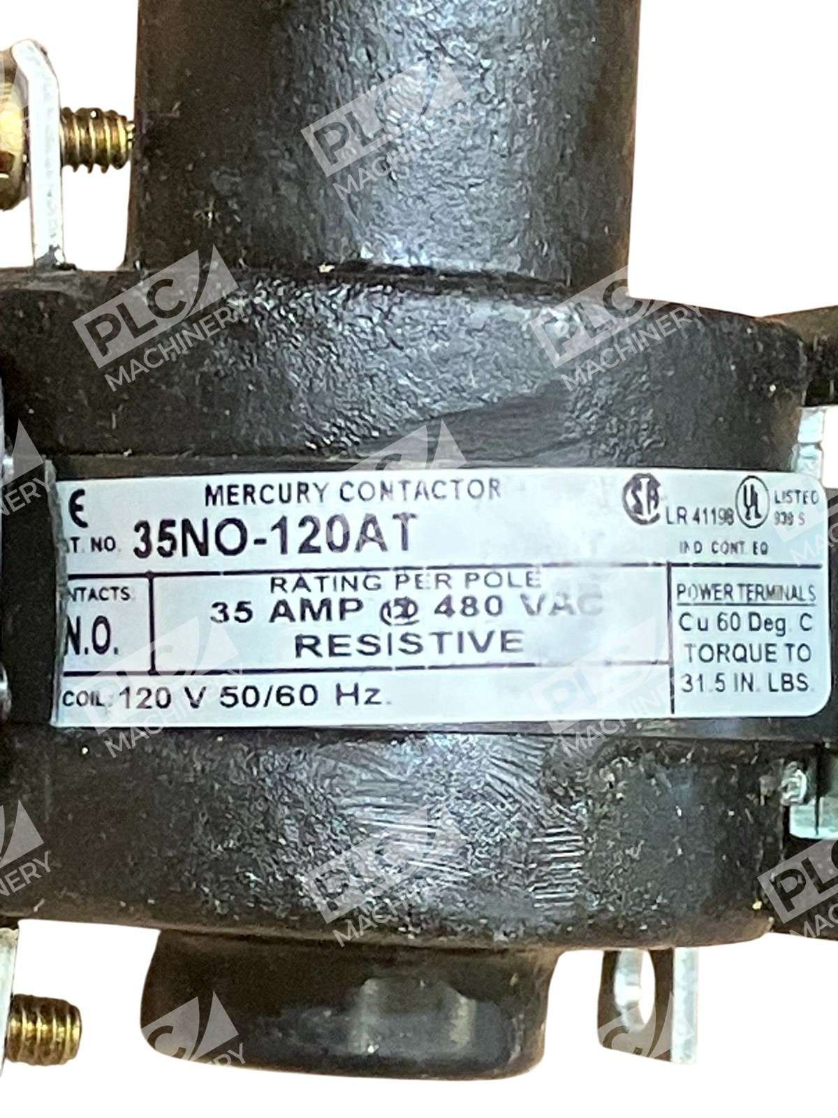 MDI 35A 480VAC 08041 1 Pole Mercury Contactor 35NO-120AT - Image 5