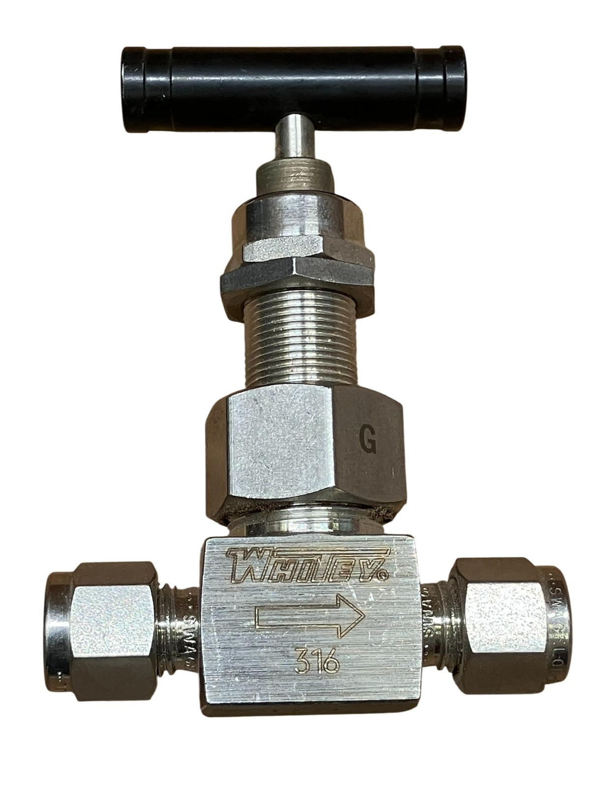 Whitey 6000PSI DISC STE3 Needle Valve SS-3NBS4-G - Image 2