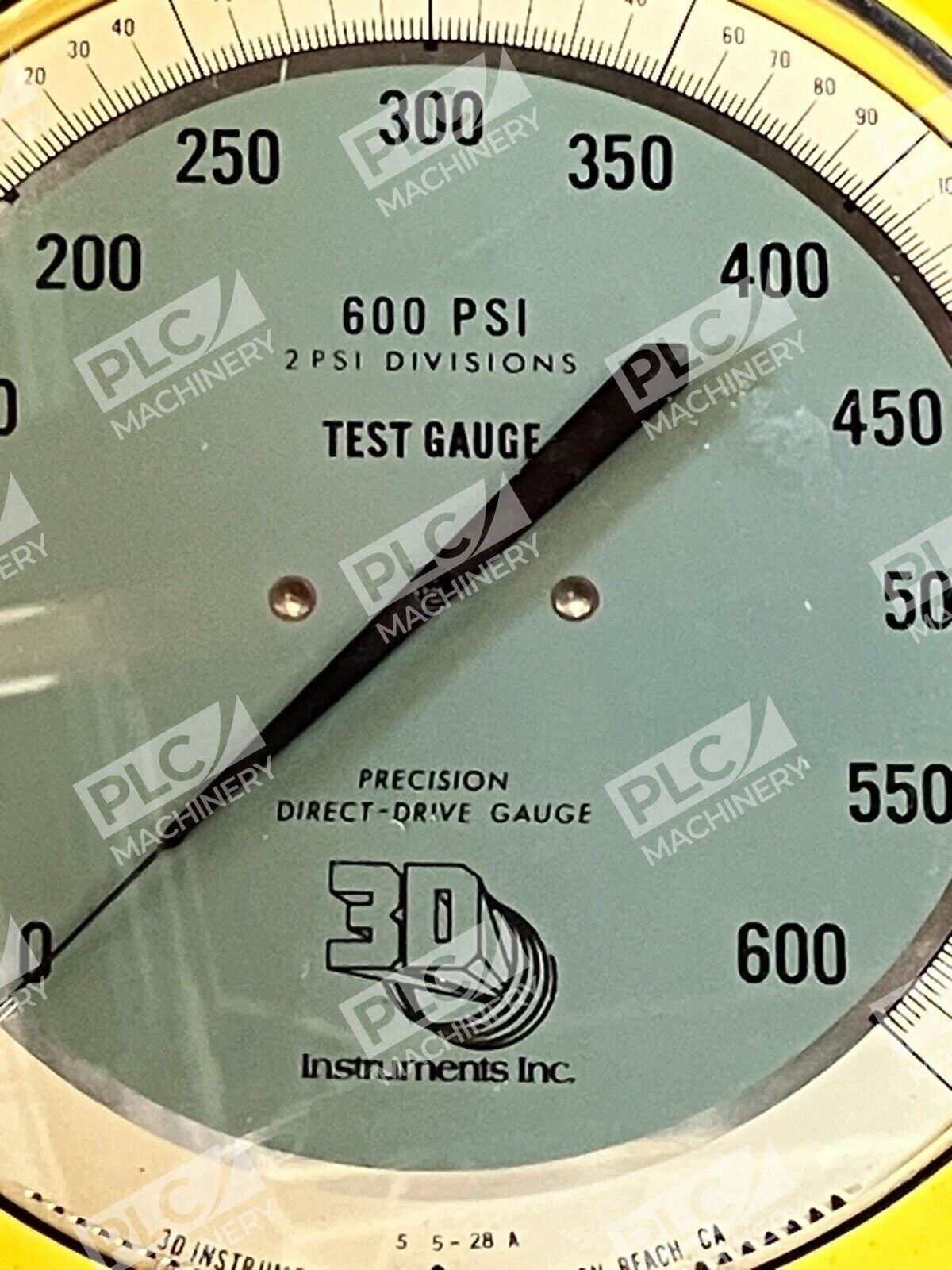 3D Instruments 600PSI 2PSI Div Direct-Drive Precision Test Gauge 25555-28B14 - Image 3