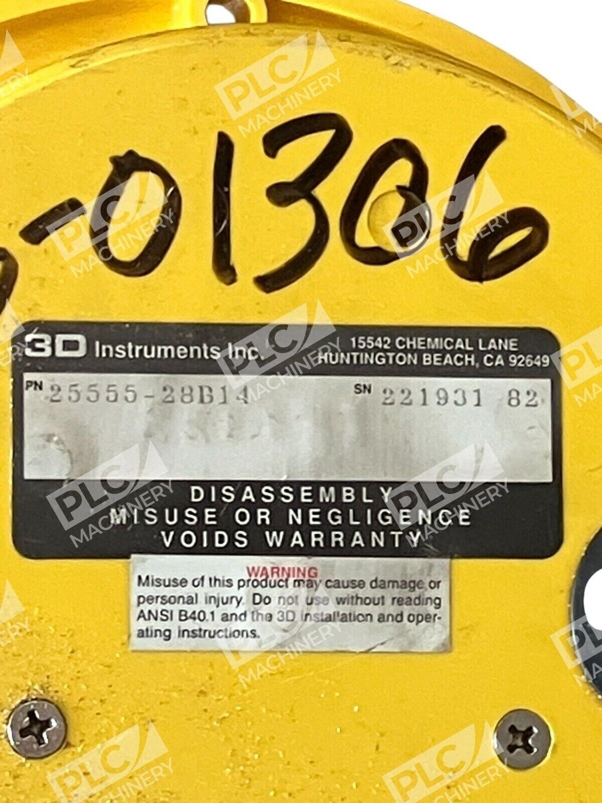 3D Instruments 600PSI 2PSI Div Direct-Drive Precision Test Gauge 25555-28B14 - Image 4