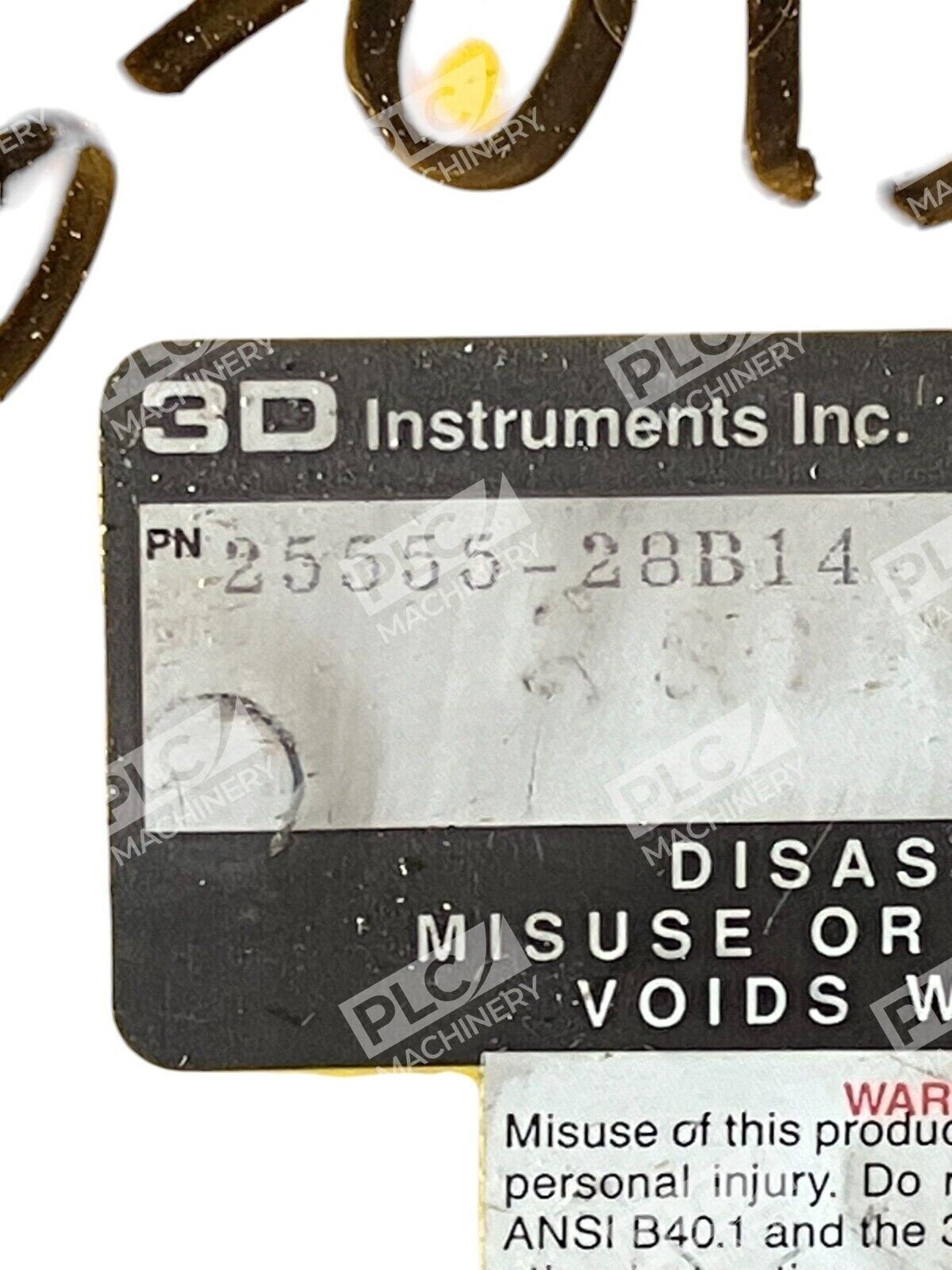 3D Instruments 600PSI 2PSI Div Direct-Drive Precision Test Gauge 25555-28B14 - Image 5