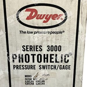 Dwyer Instruments Model 3006 - Dwyer Instruments Series 3000 Photohelic Pressure Switch Gag
