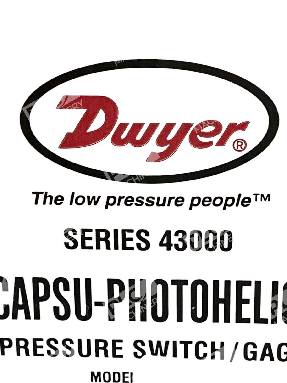 Dwyer Instruments Capsu-Photohelic Pressure Switch Gage Model 43000-0 - Image 4
