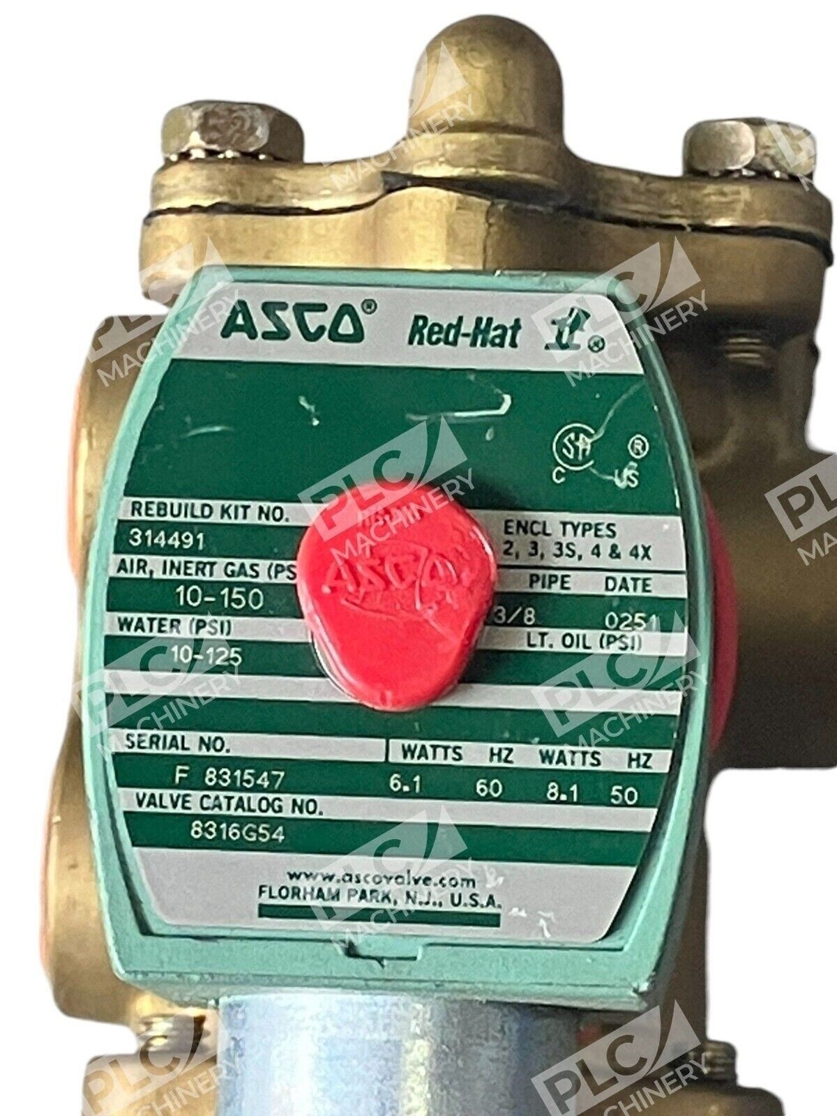 Automatic Switch Co ASCO Red-Hat II Solenoid Valve 8316G54 - Image 3