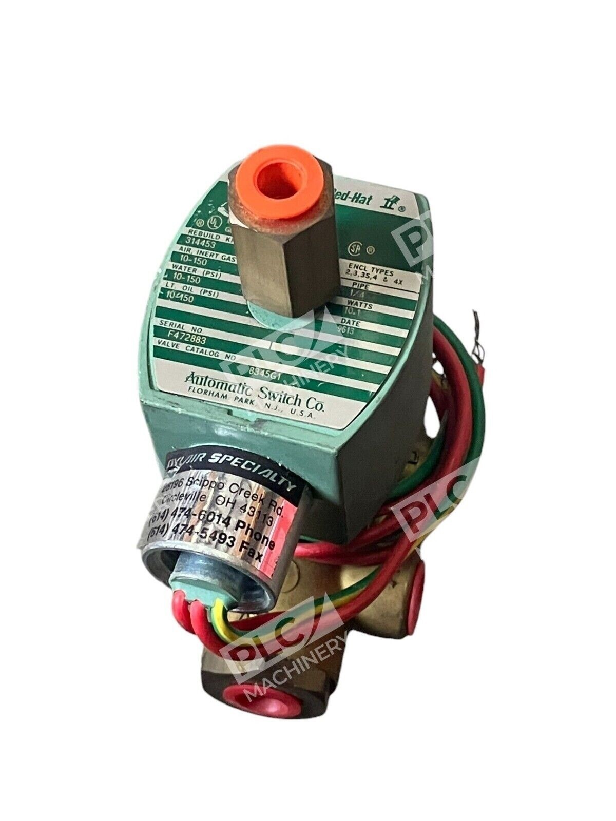 Automatic Switch Co 8345G1 - Automatic Switch Co ASCO Red Hat II Solenoid Valve 8345G1