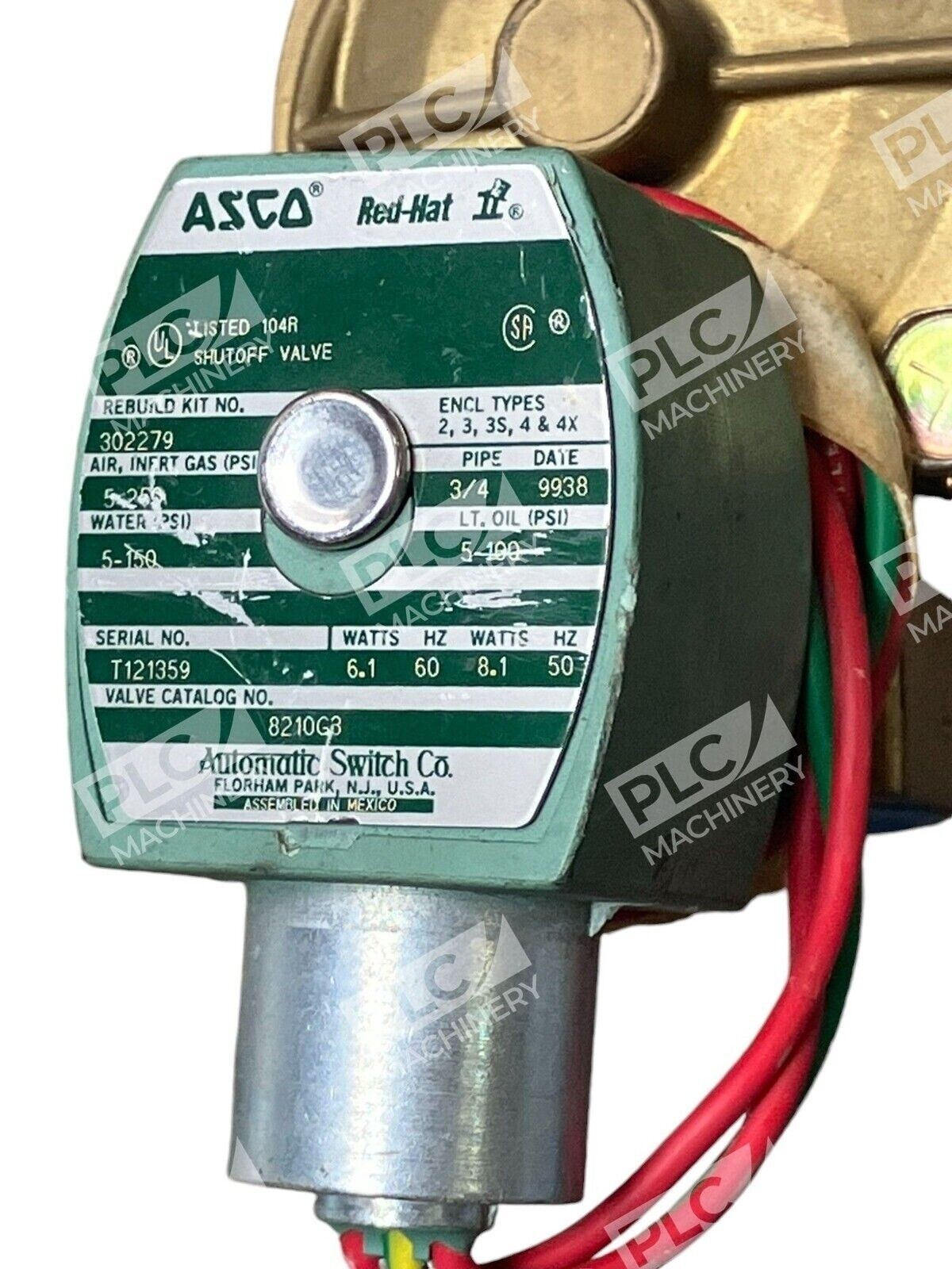 Automatic Switch Co ASCO Red-Hat II Solenoid Valve 8210G3 - Image 3