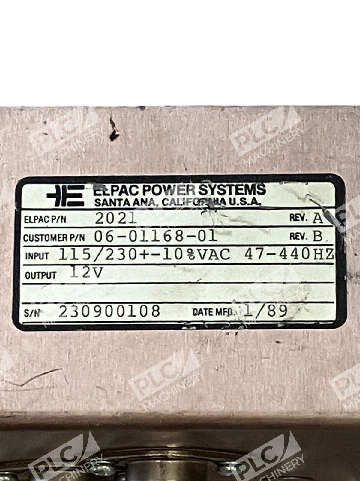 Elpac Power Systems 2021 /A 06-01168-01 /B - Image 3
