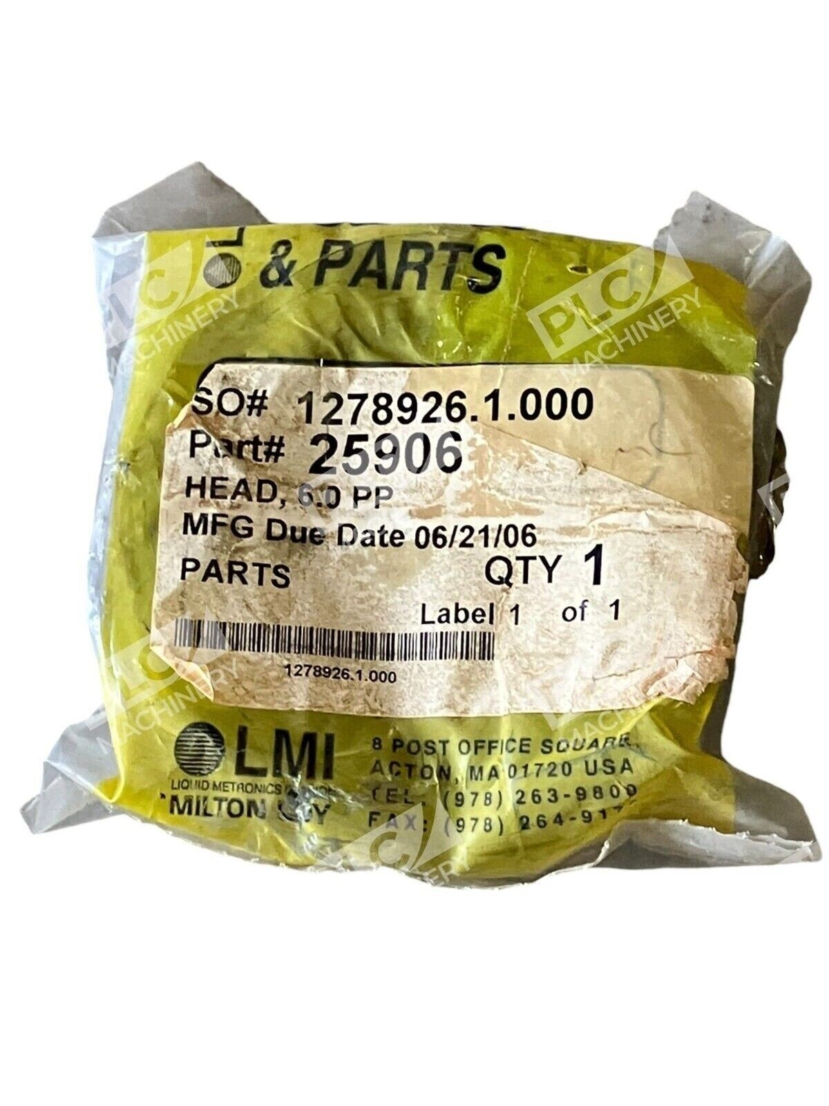 LMI 25906 - LMI Pump Accessory Head 25906