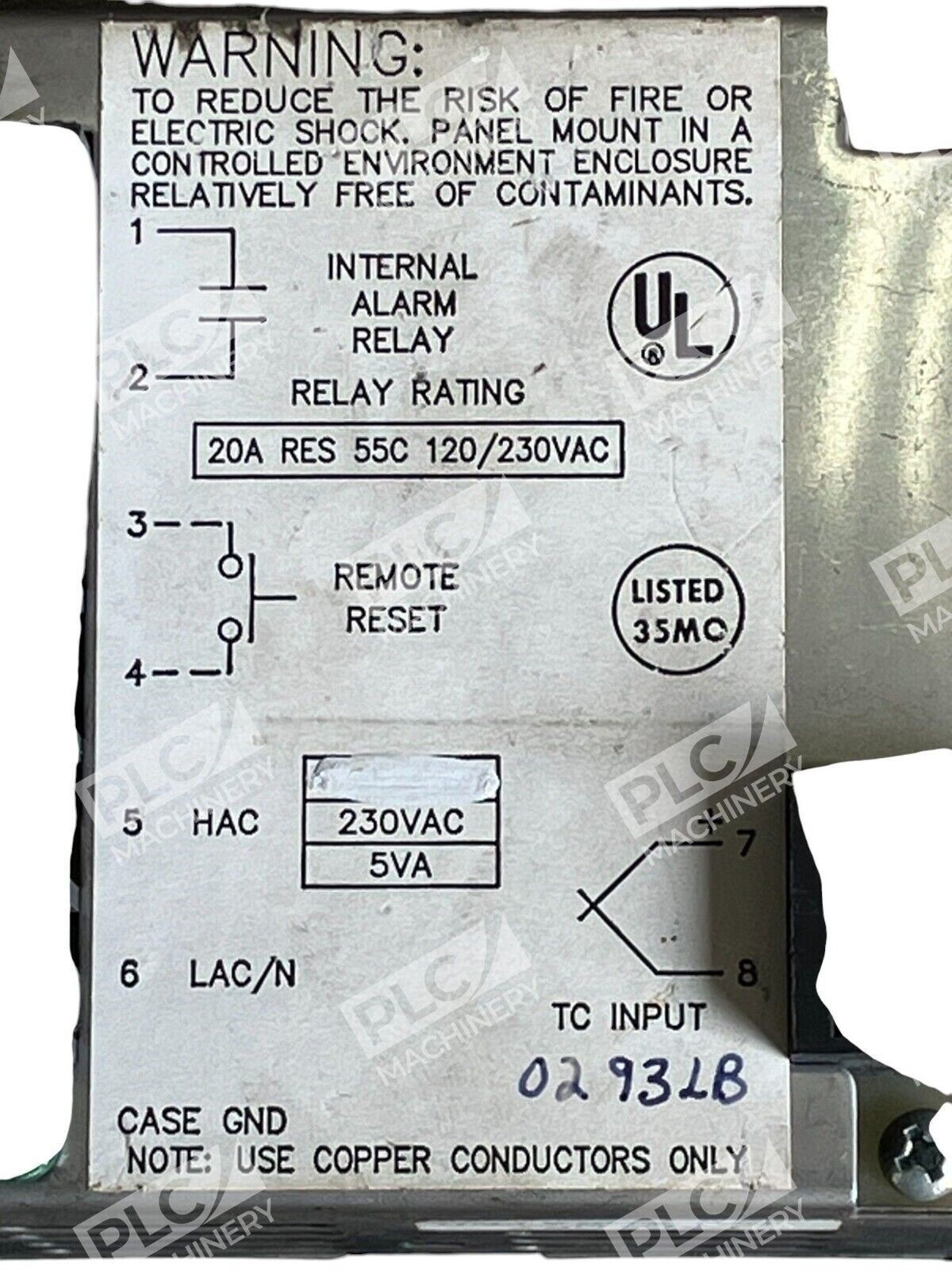 Chromalox 35MO Temperature Controller 20A RES 55C 120/230VAC - Image 4