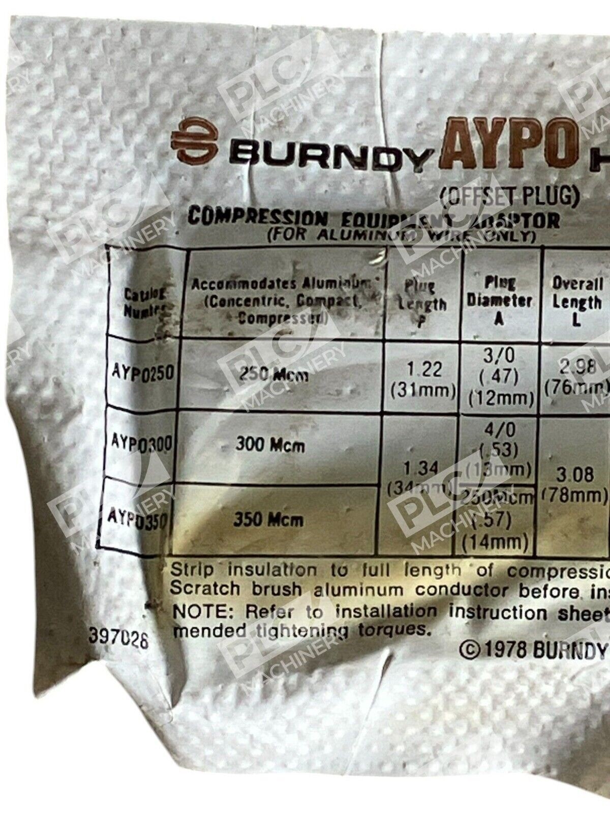Burndy Hyplug AYP0250 AYP0300 AYP0350 Offset Plug AYP0 (lot of 2) - Image 4