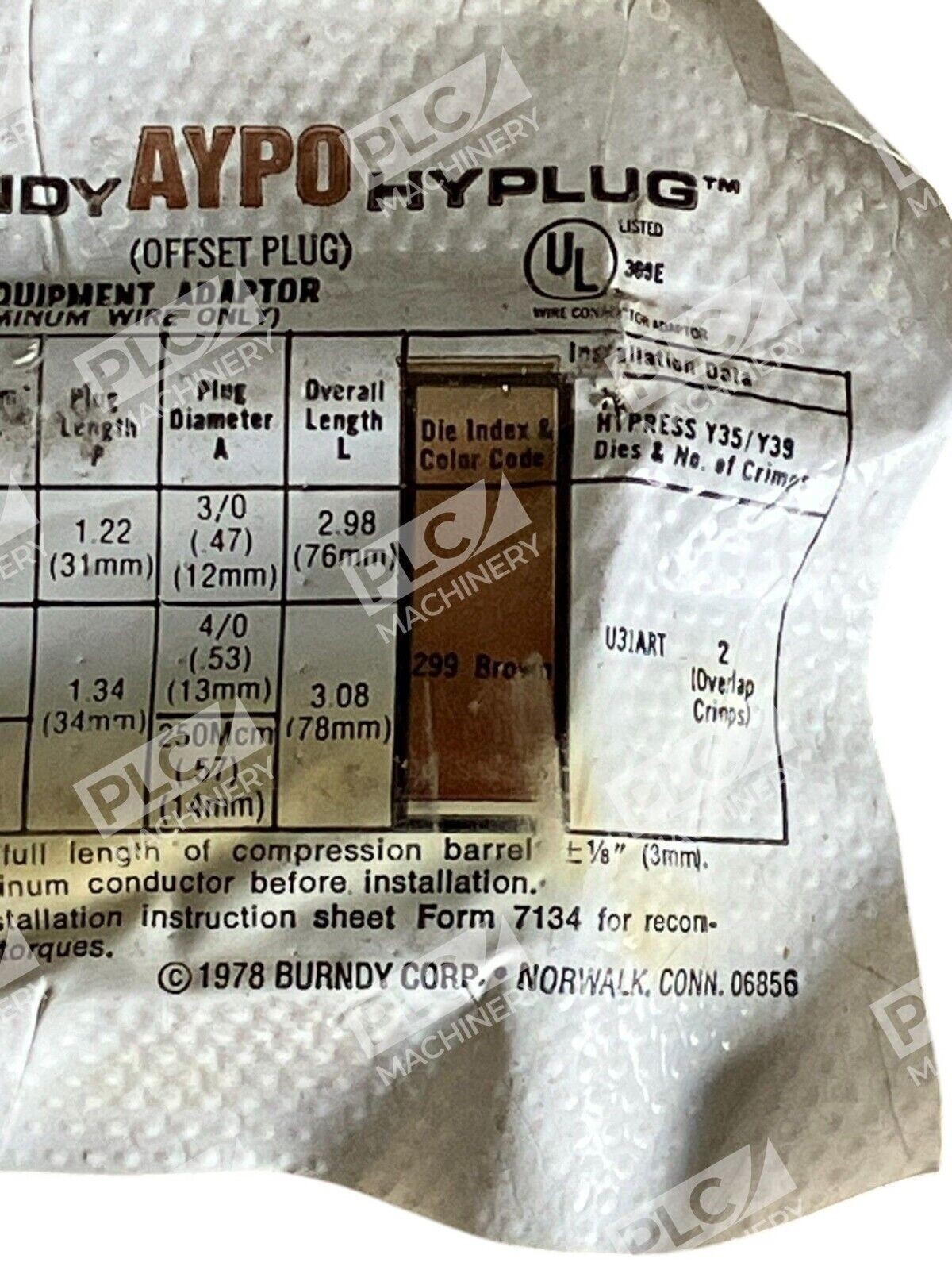 Burndy Hyplug AYP0250 AYP0300 AYP0350 Offset Plug AYP0 (lot of 2) - Image 5