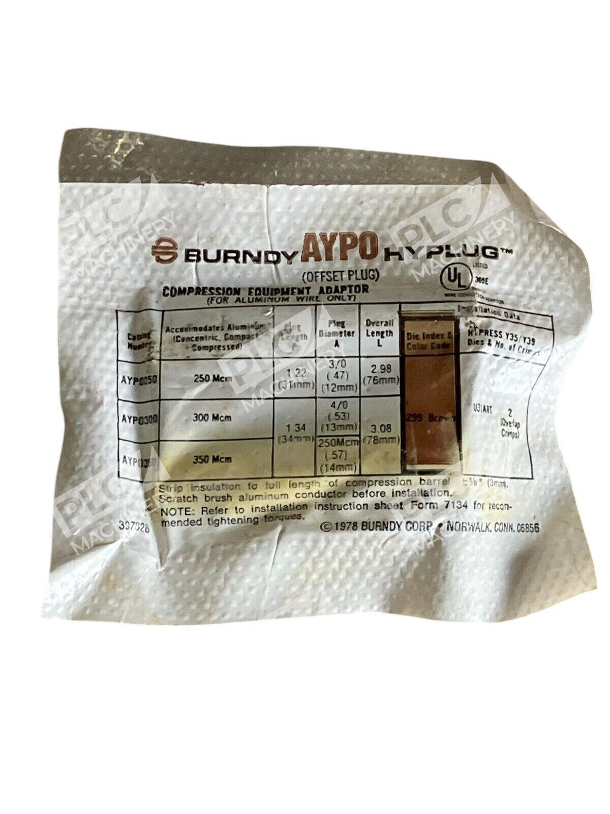 Burndy Hyplug AYP0250 AYP0300 AYP0350 Offset Plug AYP0 (lot of 2) - Image 3