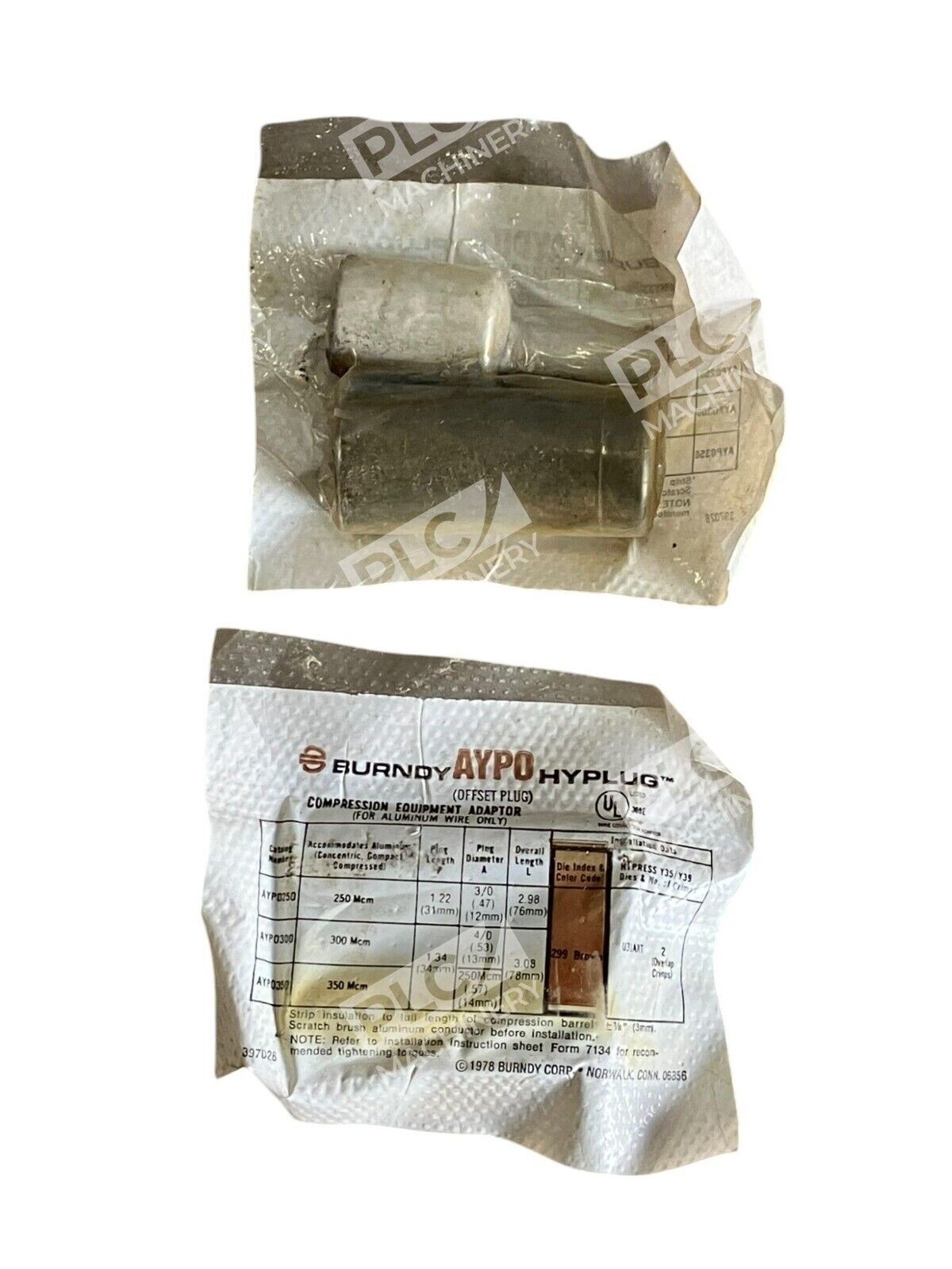 Burndy AYP0 - Burndy Hyplug AYP0250 AYP0300 AYP0350 Offset Plug AYP0 (lot