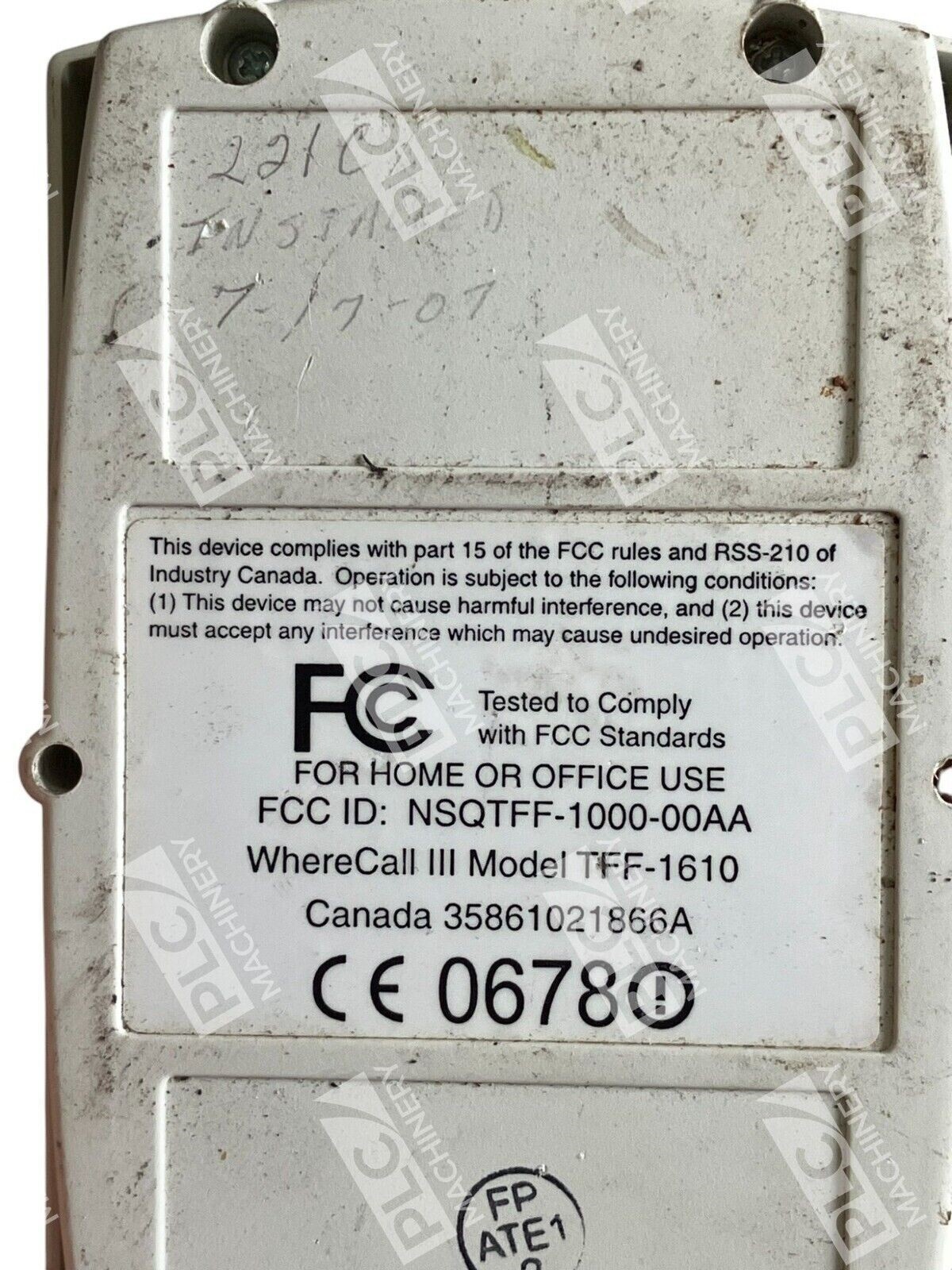WhereNet NSQTFF-1000-00AA WhereCall III Model TFF-1610 - Image 3
