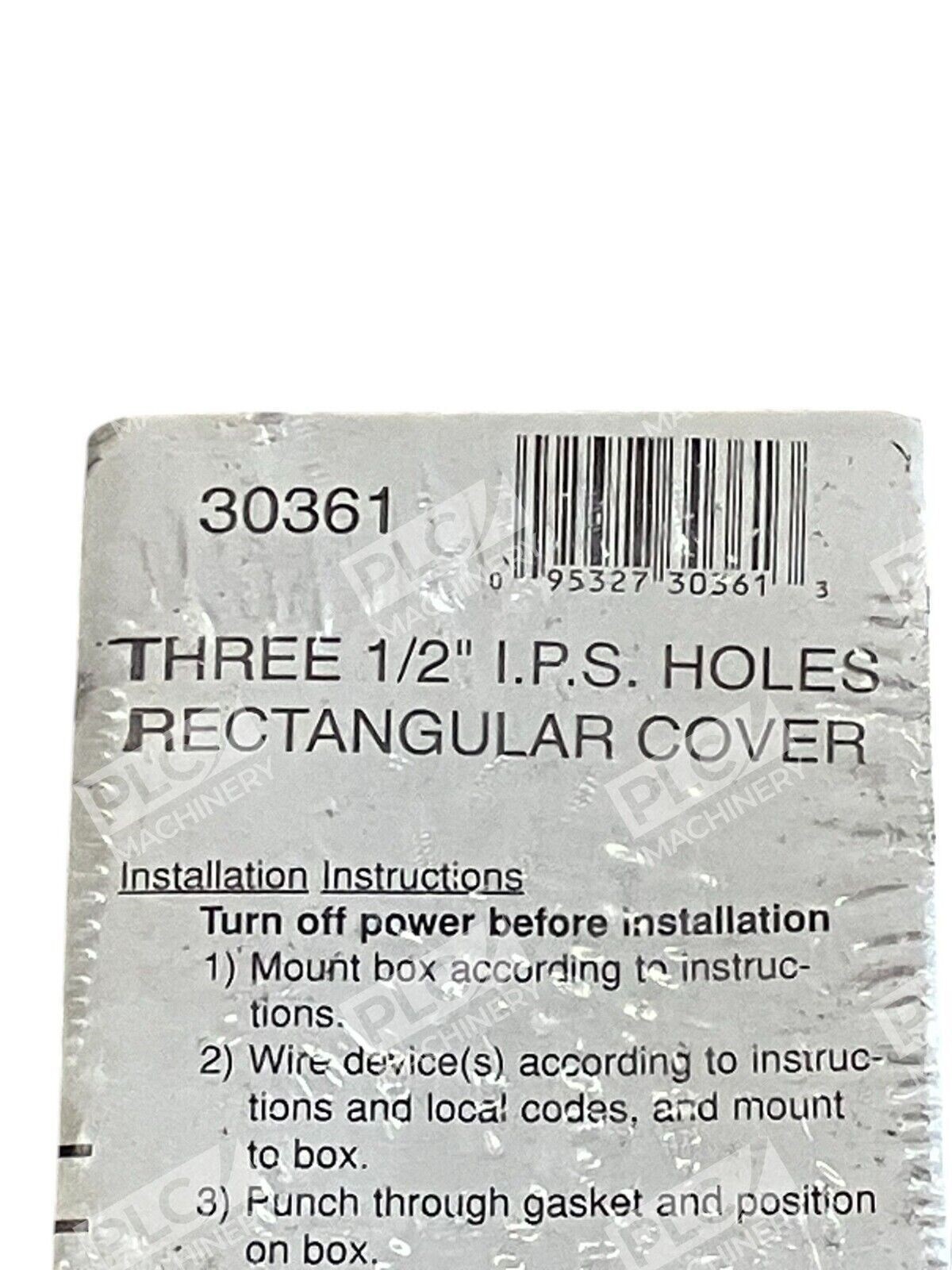 Mulberry Three 1/2" IPS Holes Rectangular Cover 30361 (lot of 4) - Image 5