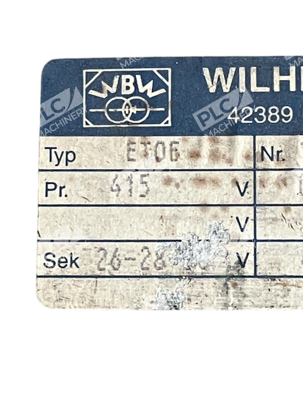 Wilhelm Berg WBW 1940190 Transformer ET06 - Image 4