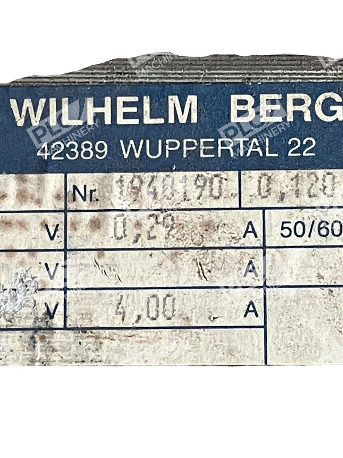 Wilhelm Berg WBW 1940190 Transformer ET06 - Image 5