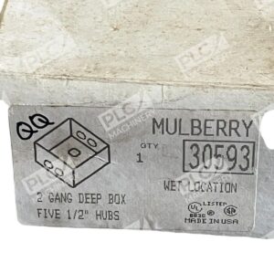 Mulberry 30593 - Mulberry 2 Gang Deep Box Five 1/2" Hubs 30593