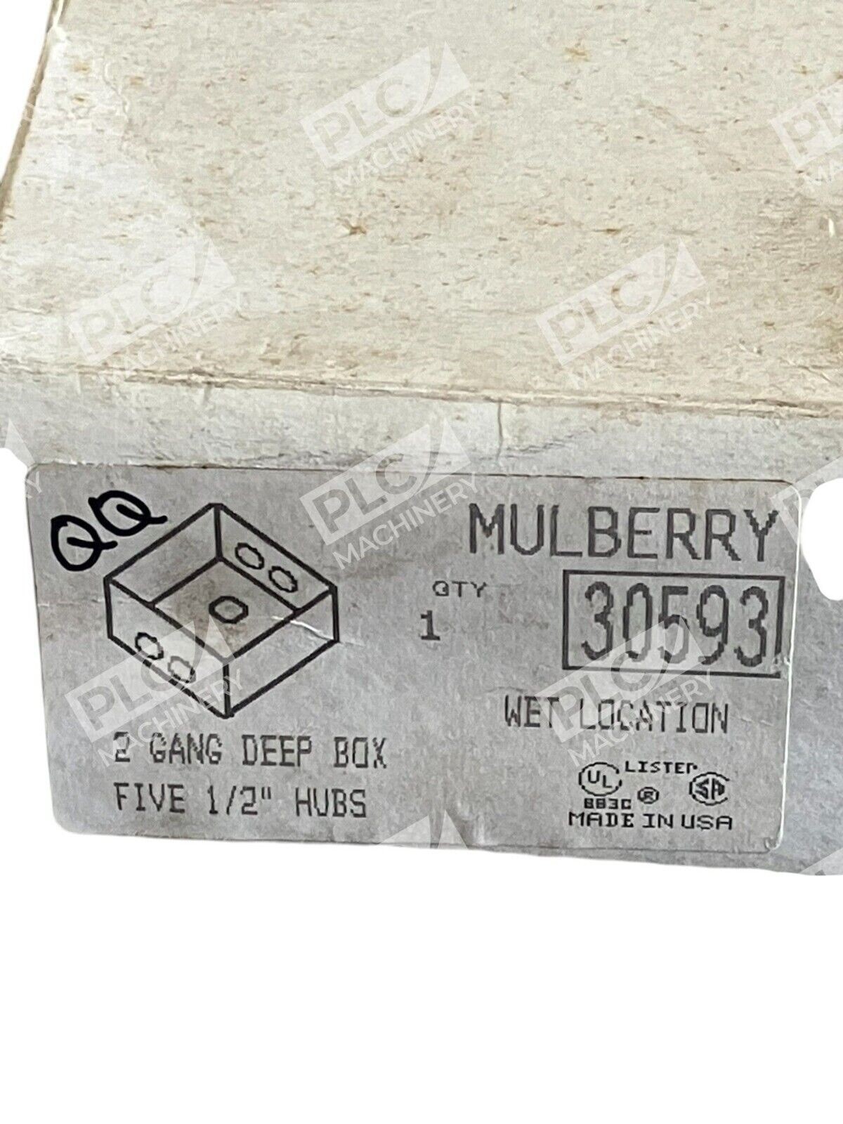 Mulberry 30593 - Mulberry 2 Gang Deep Box Five 1/2" Hubs 30593
