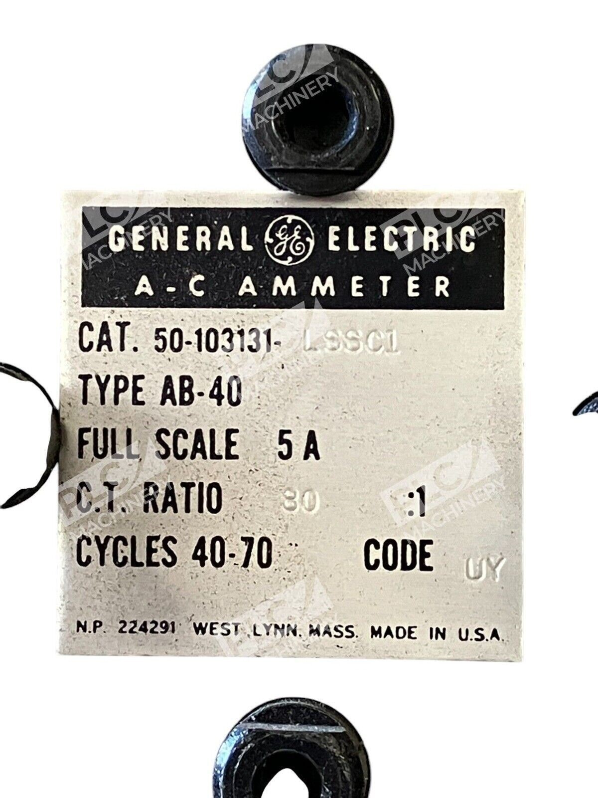 General Electric GE AB-40 5A 80:1 40-70Cycles 0-400A A-C Ammeter 50-103131-LSSC1 - Image 4