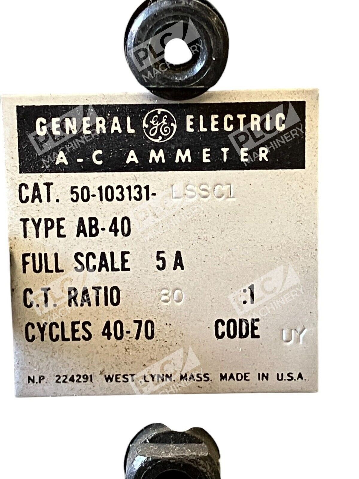 General Electric GE AB-40 5A 80:1 40-70Cycles 0-400A A-C Ammeter 50-103131-LSSC1 - Image 5