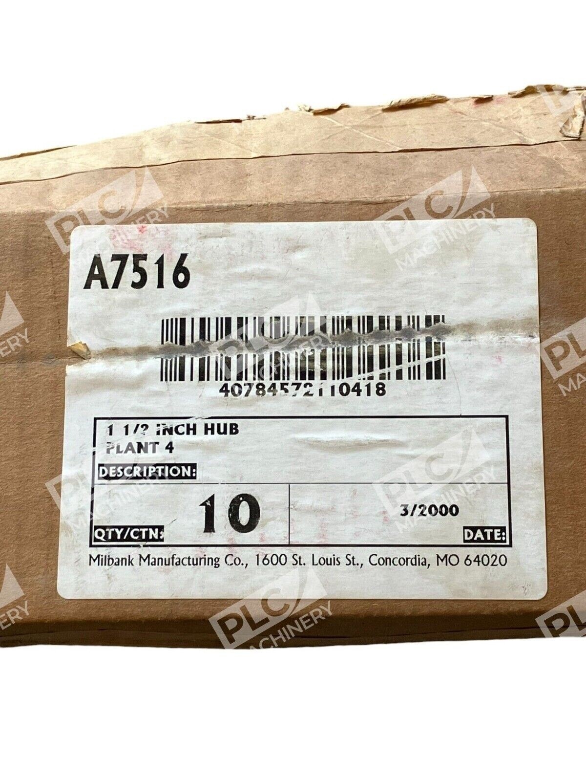 Milbank Manufacturing 1-1/2" Hub Plant 4 A7516 (Box of 10) - Image 2