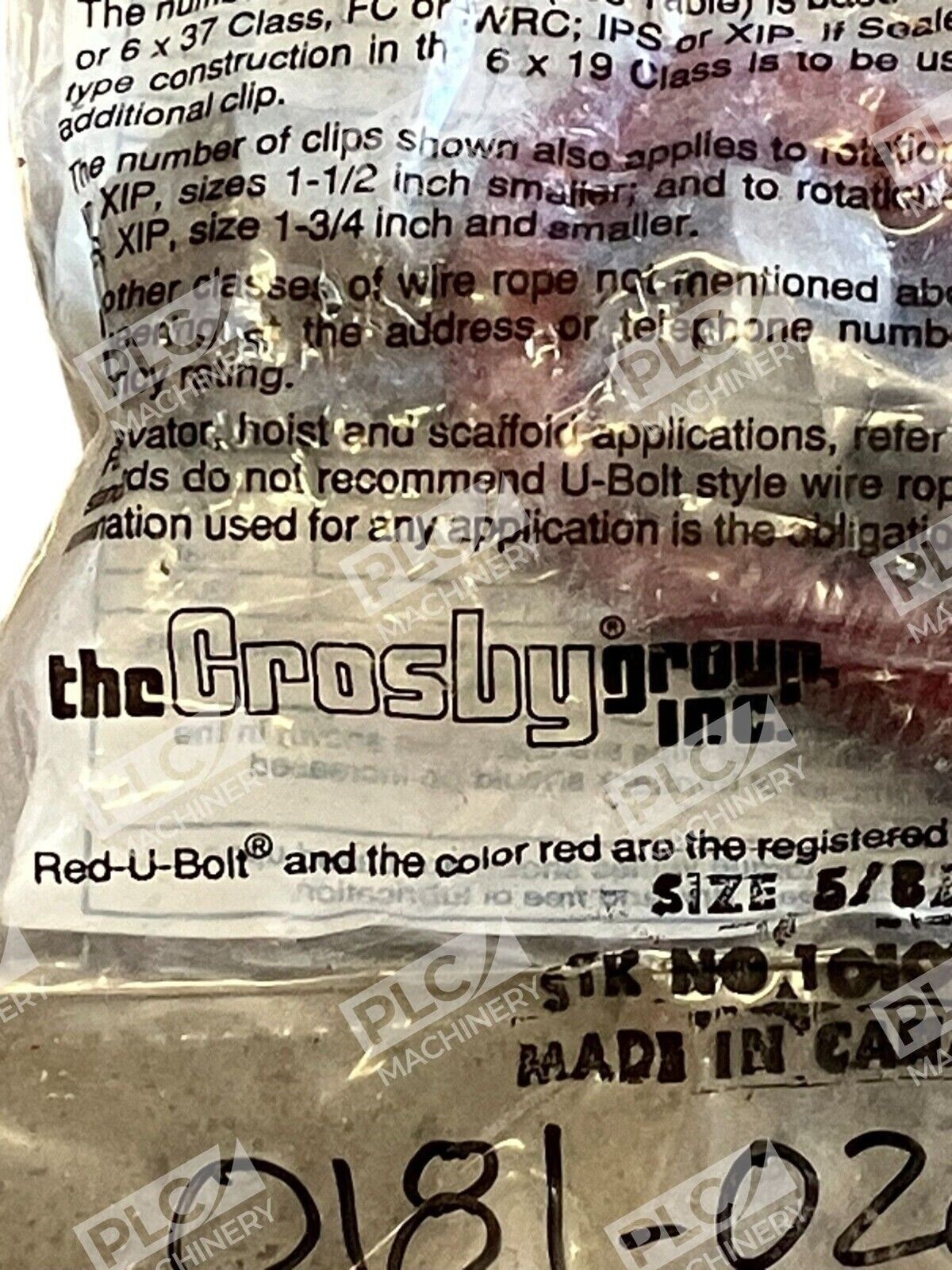 Crosby Clips 5/8 Red U Bolt G-450 1010177 - Image 4