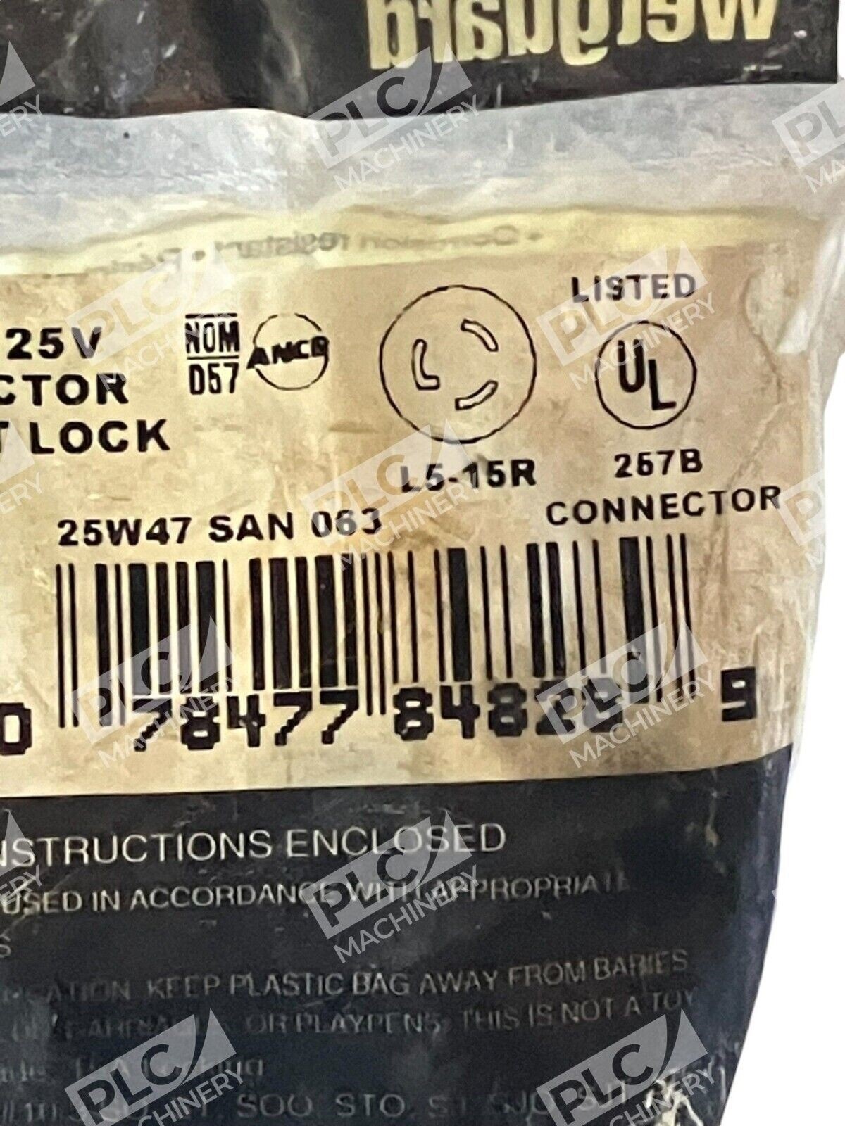 Leviton Wetguard 2-P 3-W Grd. 15A-125V Connector 257B - Image 4