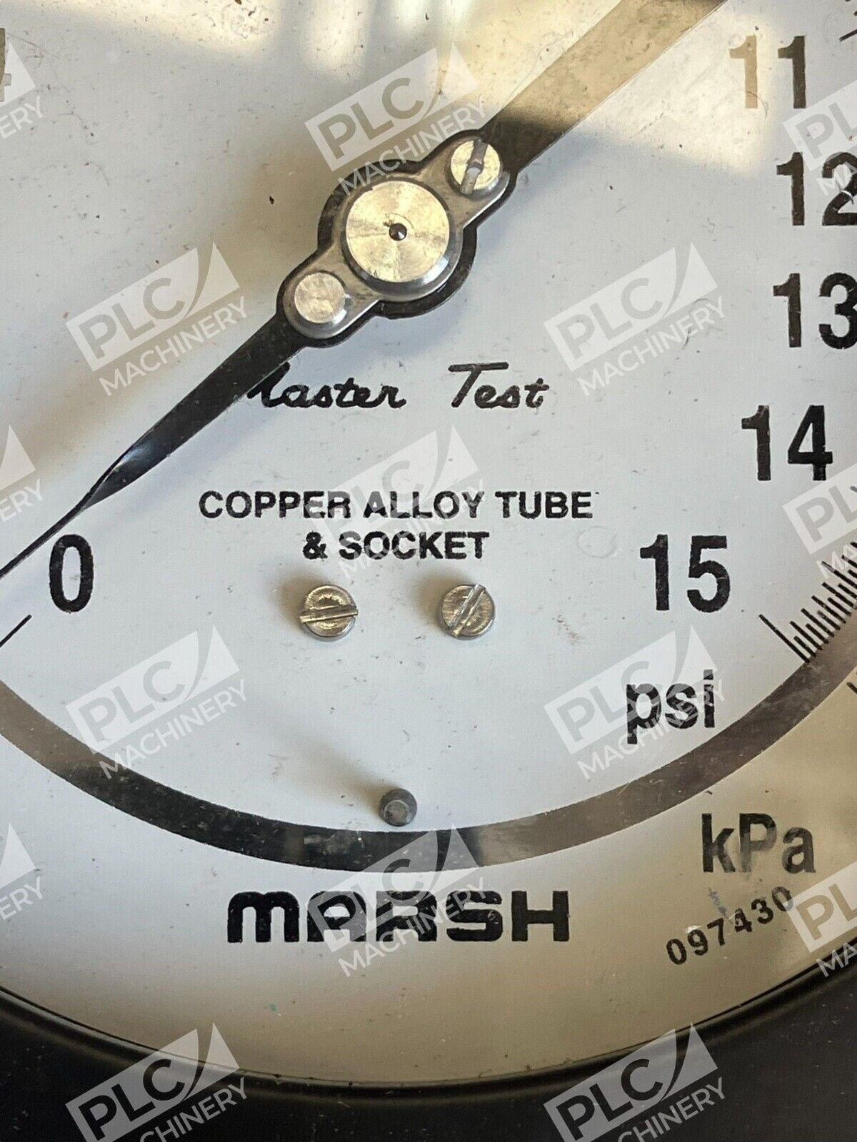 Marsh Master Test Copper Alloy Tube & Socket 0-15PSI 0-100kPa Gauge 97430 - Image 3