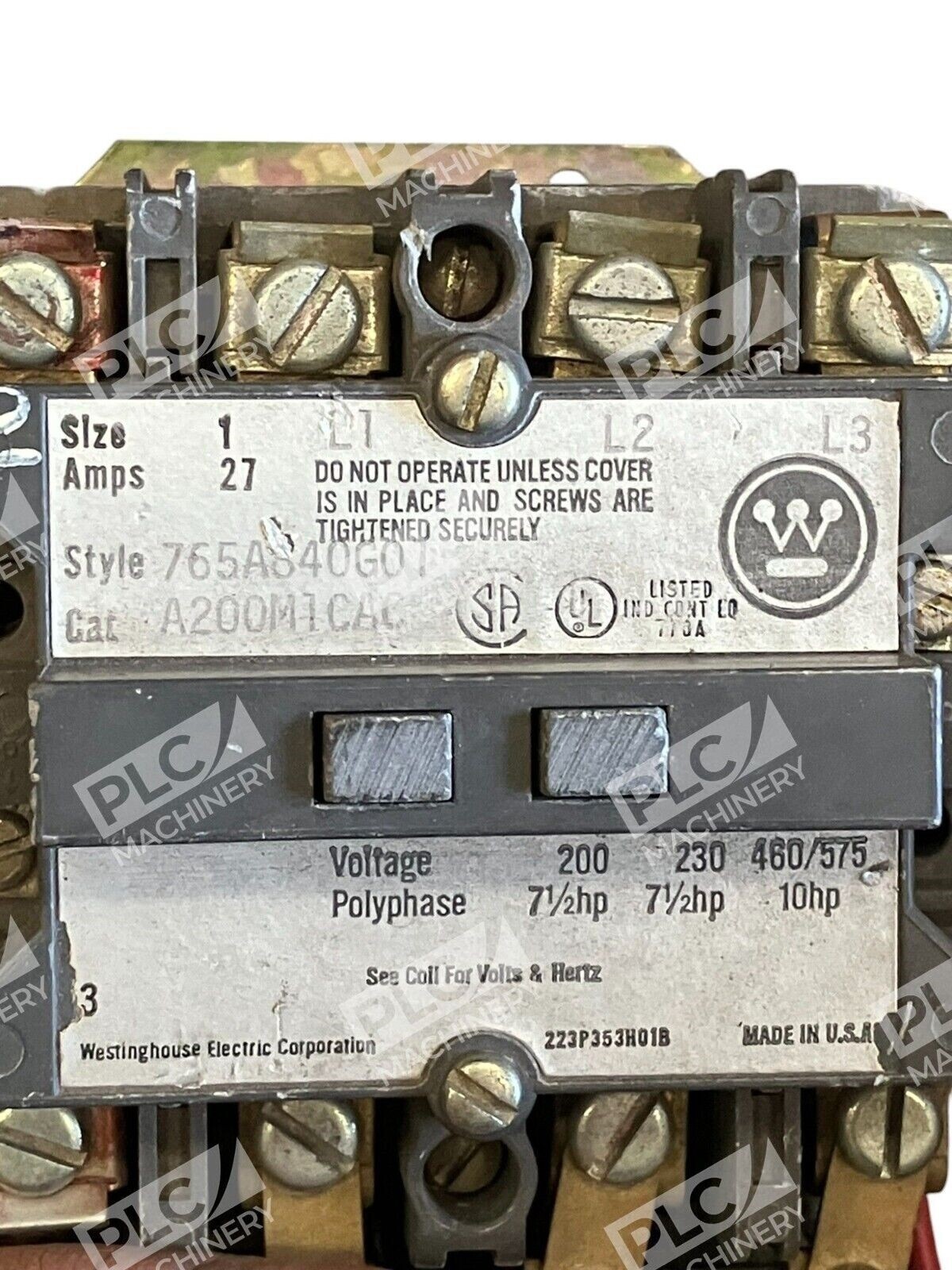 Westinghouse 27A Starter 765A640G01 A200M1CAC - Image 4