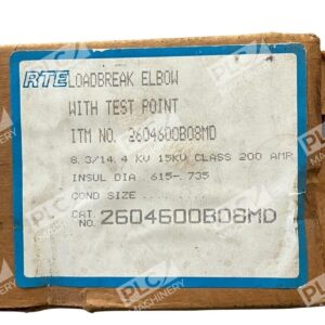 Cooper 2604600B08MD - Cooper Power Systems RTE Components Loadbreak Elbow w/ Test