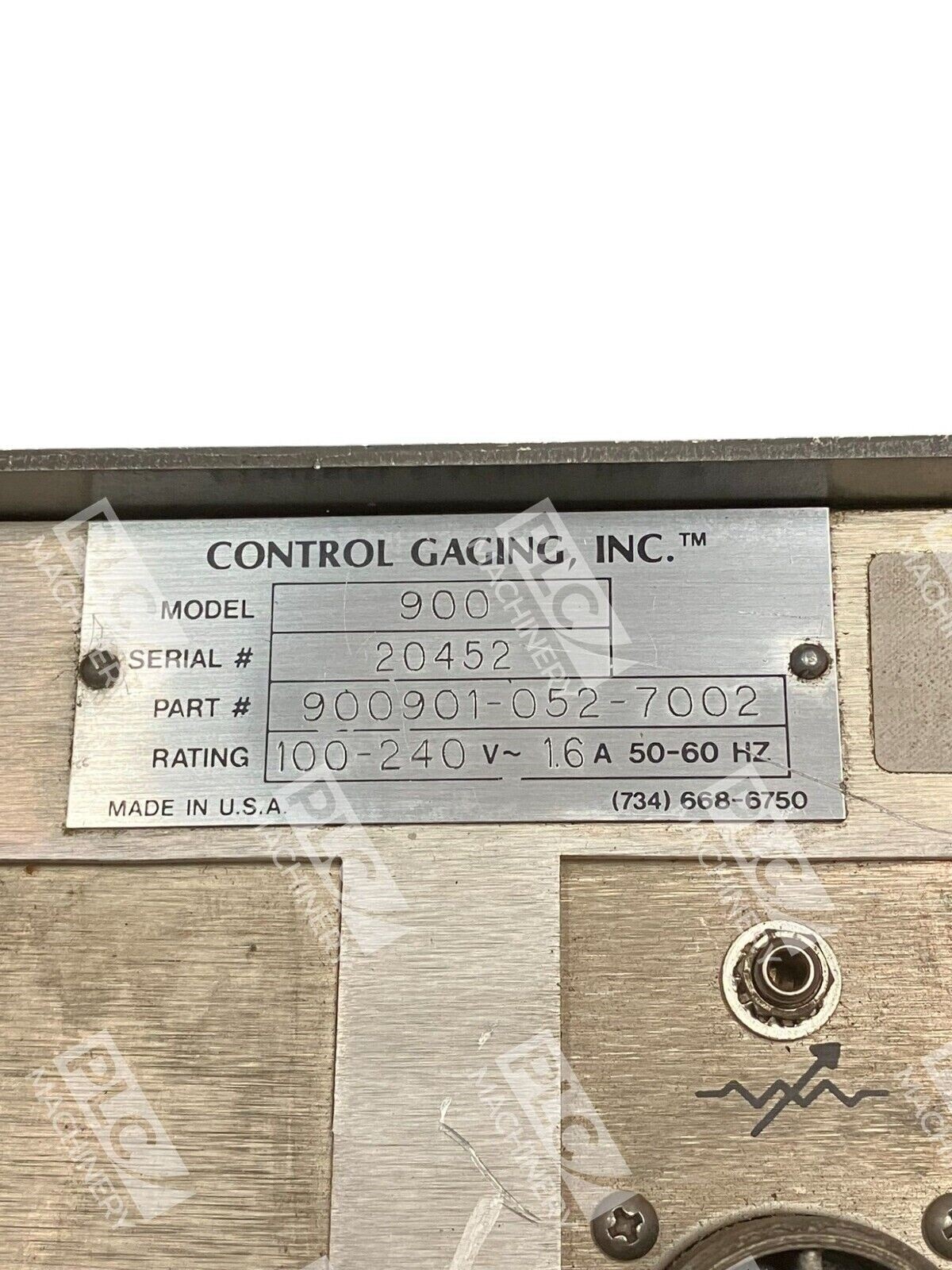 Control Gaging Model 902 Gage Monitor 100-240V 16A 50-60Hz 900901-052-7002 - Image 3