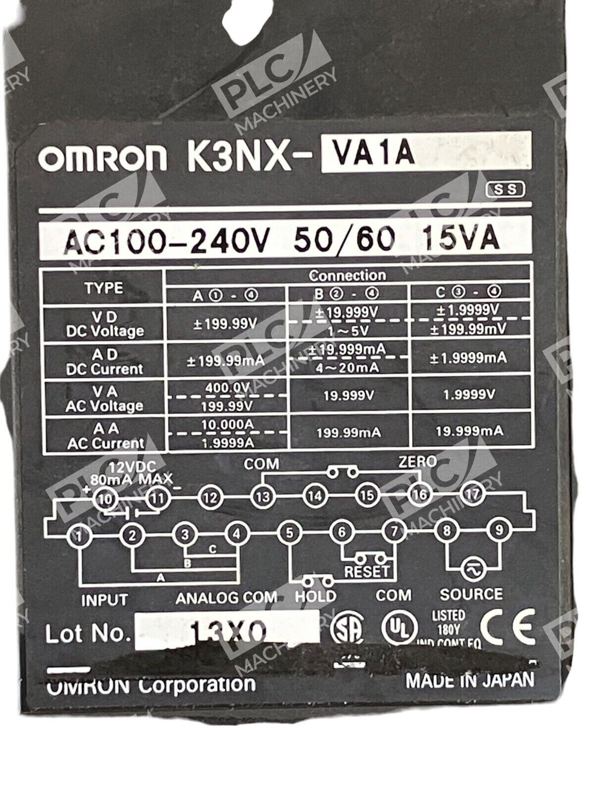 Omron AC100-240V 50/60 15VA Process Meter K3NX-VA1A - Image 3