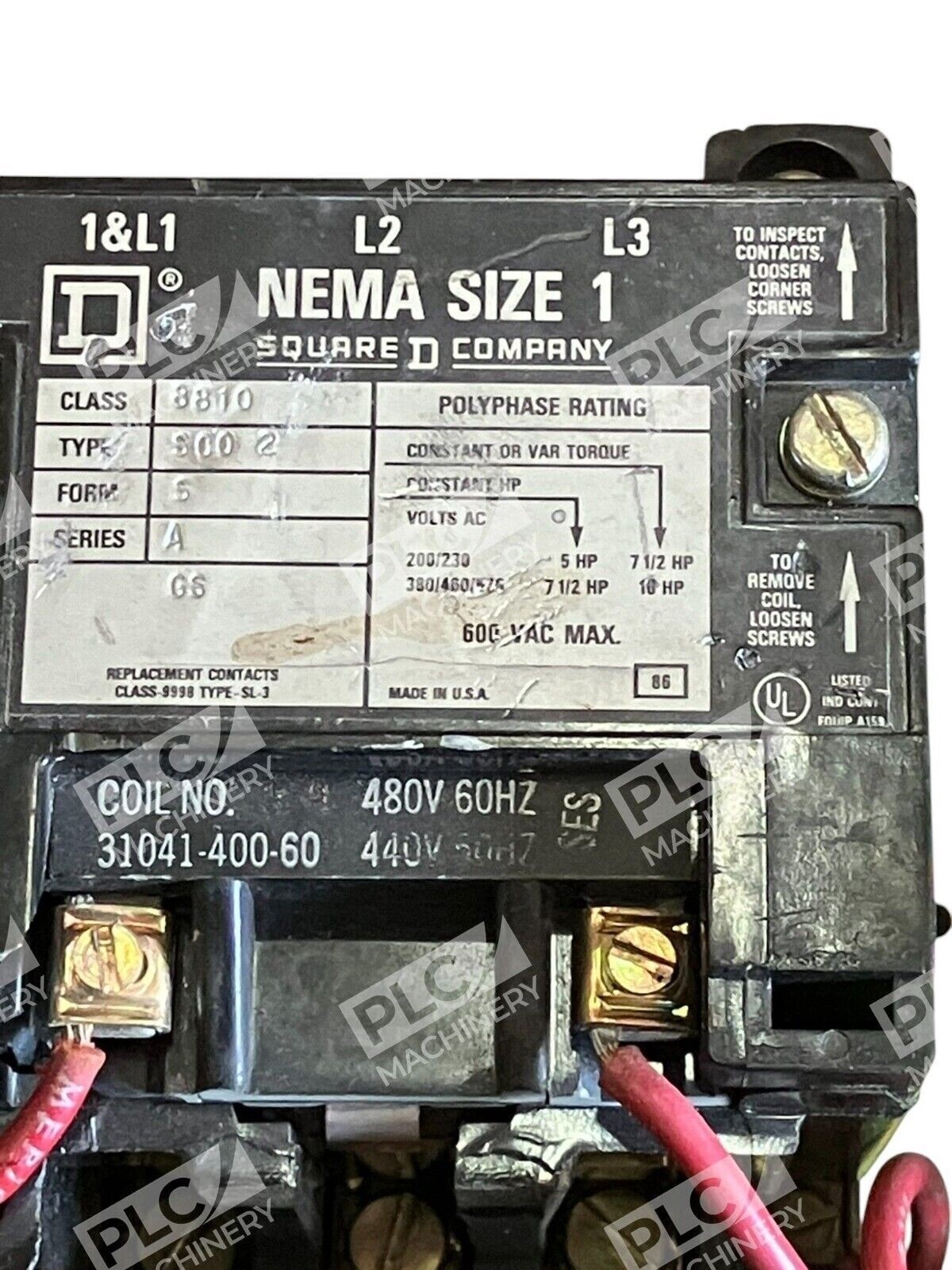 Square D Nema Size 1 Starter 8810-SC02 S A (lot of 2) - Image 3