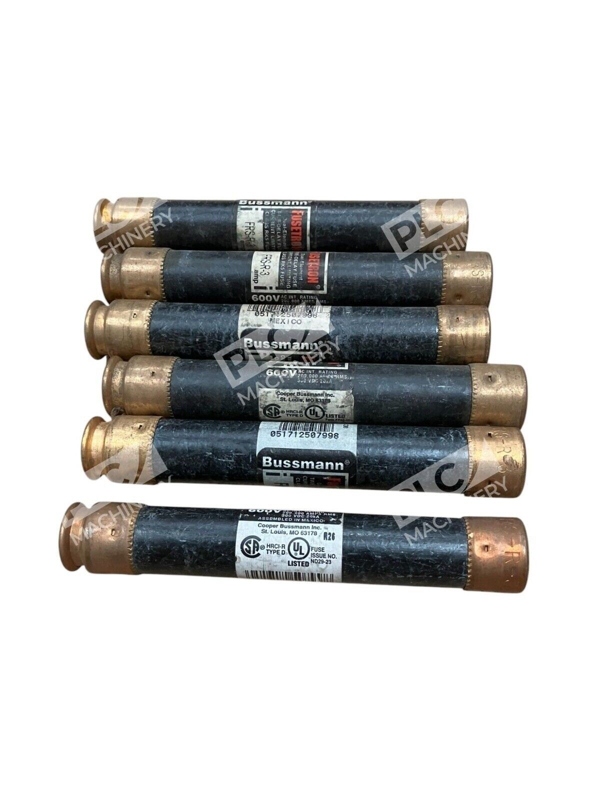 Bussmann Cooper 3A 600V Fuse FRS-R-3 (lot of 6) - Image 2