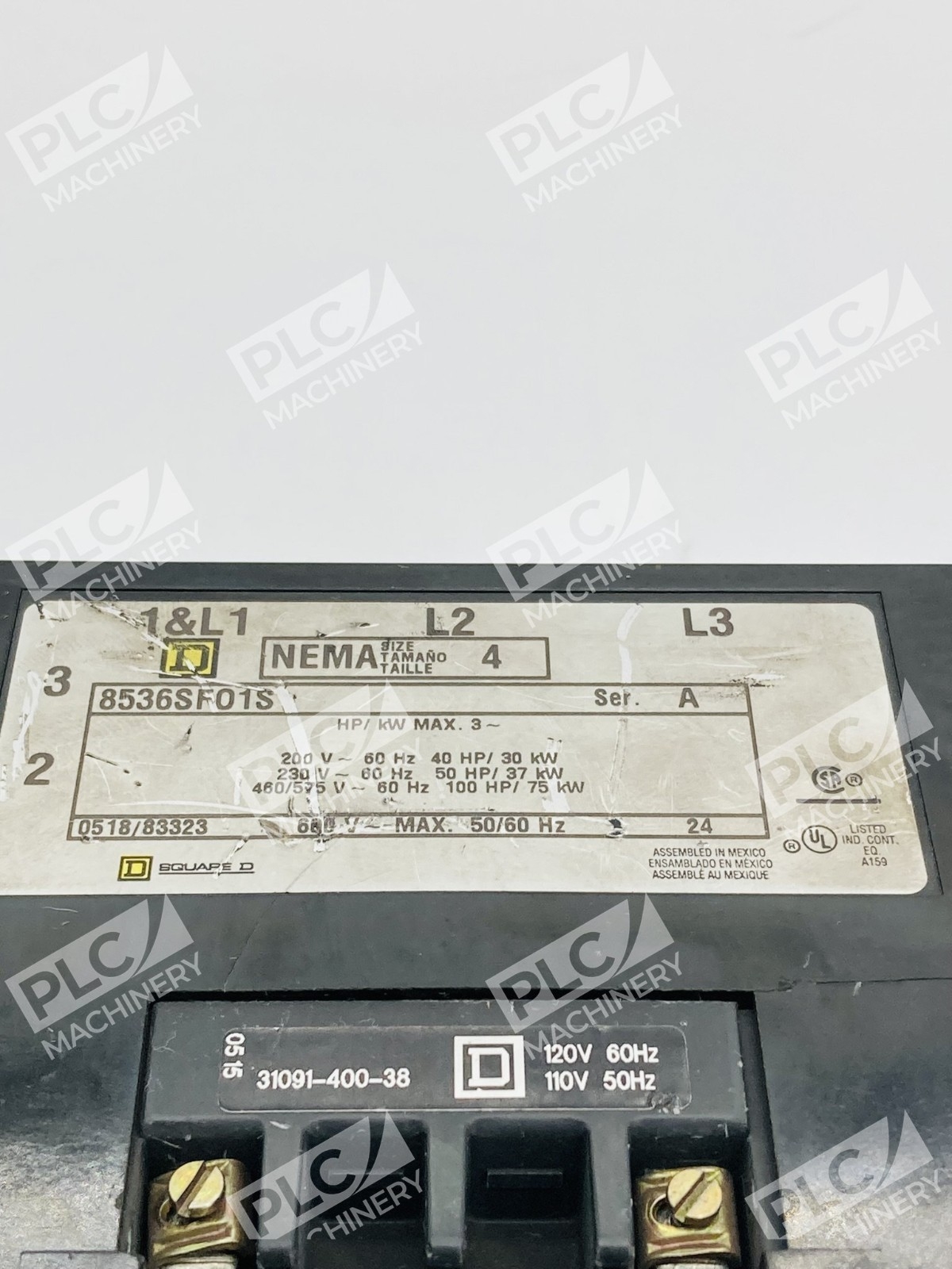 Square D 8536SFO1S Nema Size 4 Motor Starter 600V Ser. A - Image 9