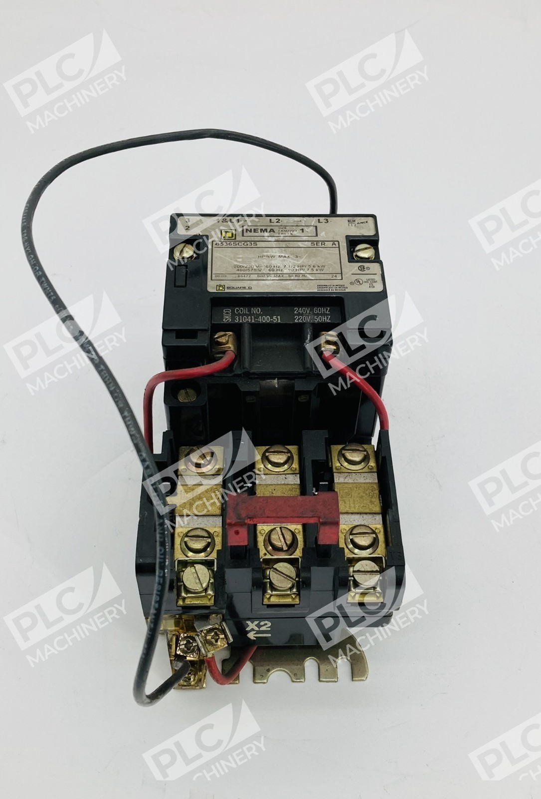 Square D 8536SCG3S Nema Size 1 Motor Starter 600V Ser. A