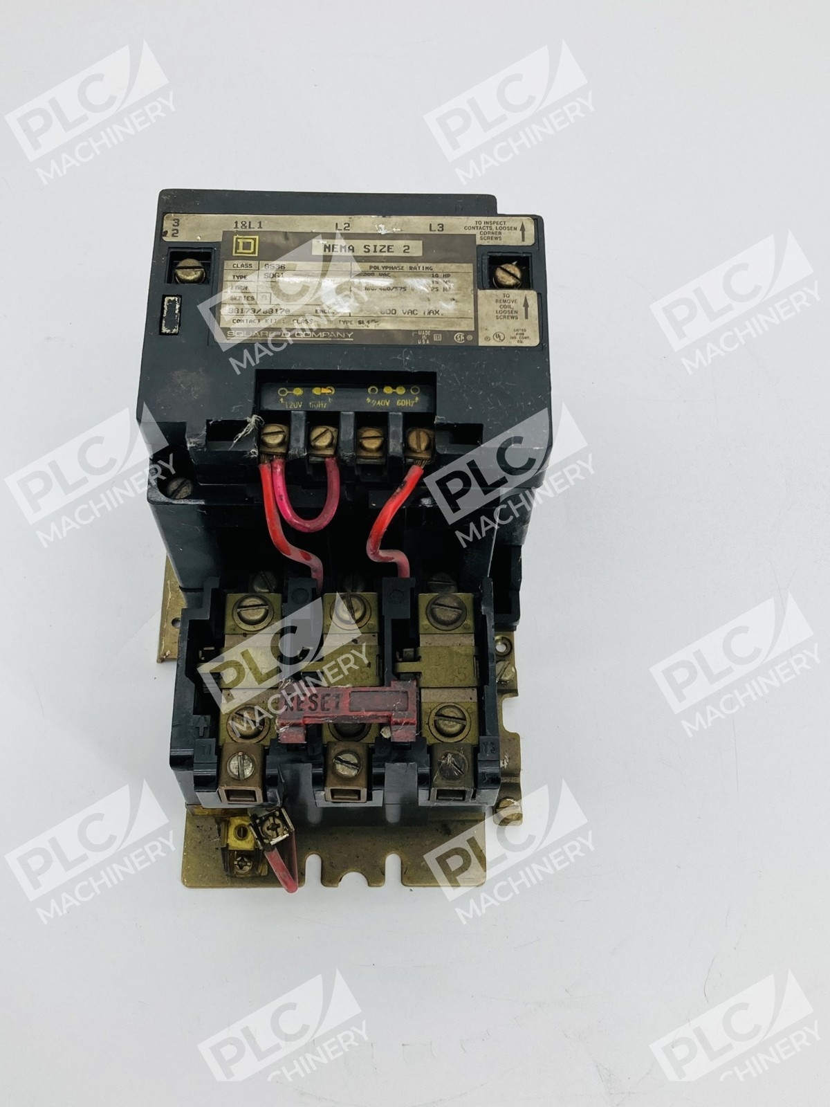 Square D 8536 SDG1 Nema Size 2 Motor Starter 600 VAC Ser. A - Image 3