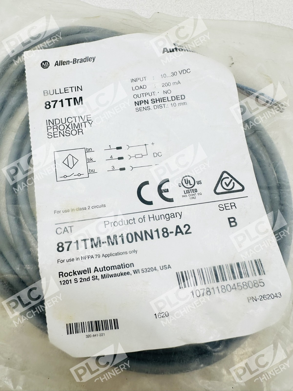Allen Bradley 871TM-M10NN18-A2 Inductive Proximity Sensor Ser B - Image 4
