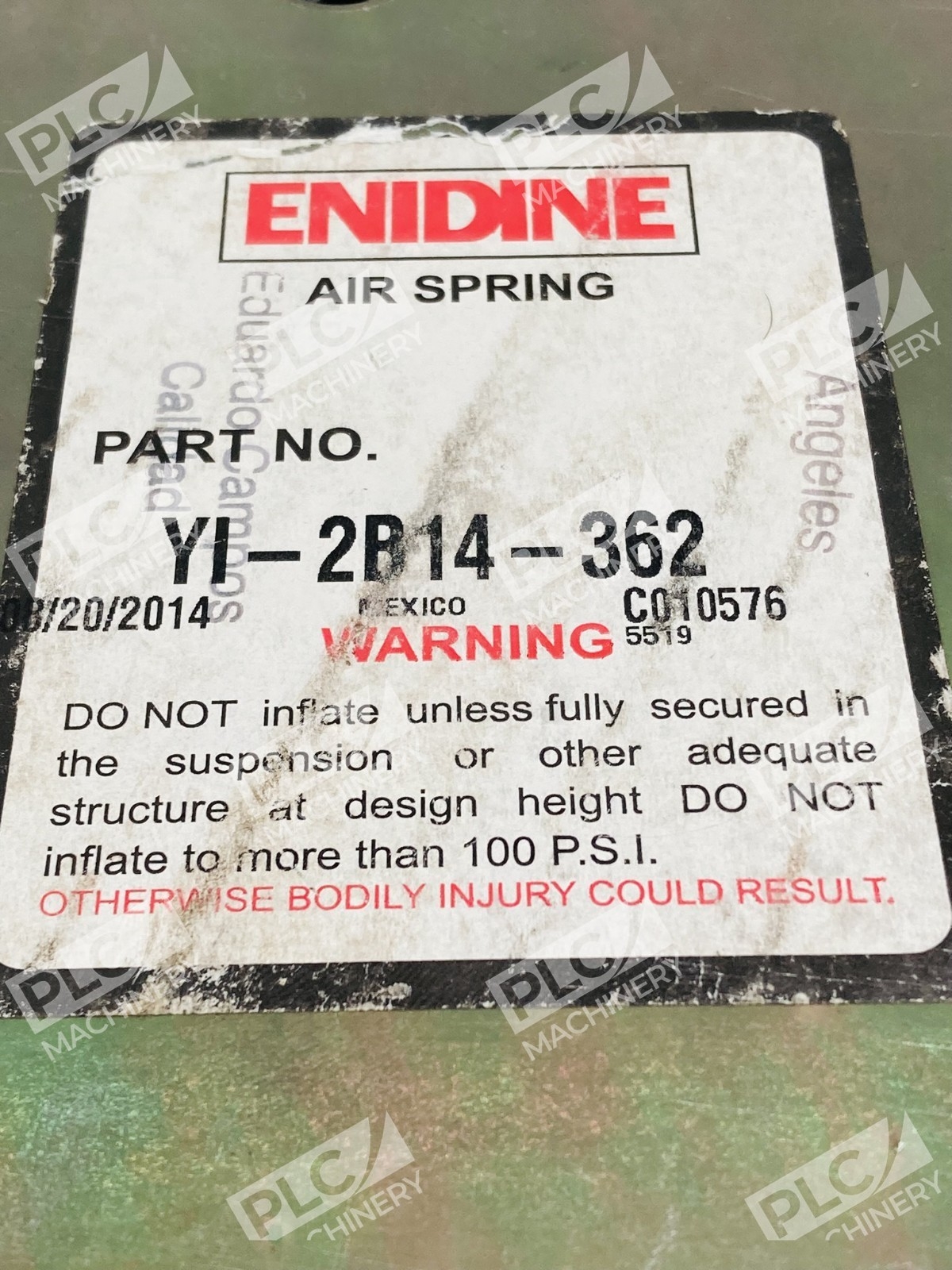 Enidine YI-2B14-362 Double Convolute Imperial Air Spring - Image 5