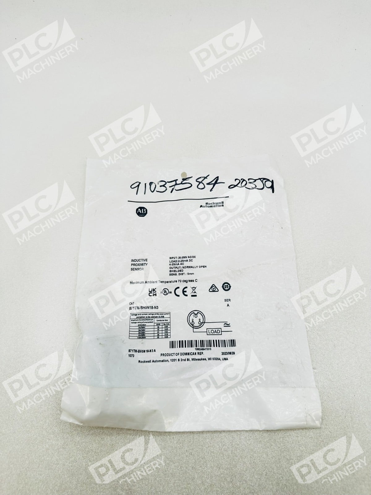 Allen Bradley 871TM-BH5N18-N3 Inductive Proximity Sensor Ser A - Image 2
