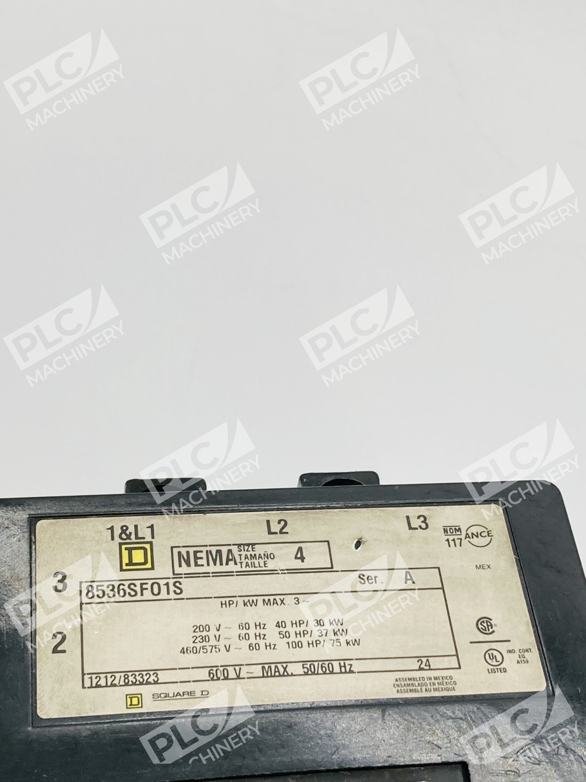 Square D 8536SFO1S Nema Size 4 Motor Starter Contactor Ser. A - Image 8
