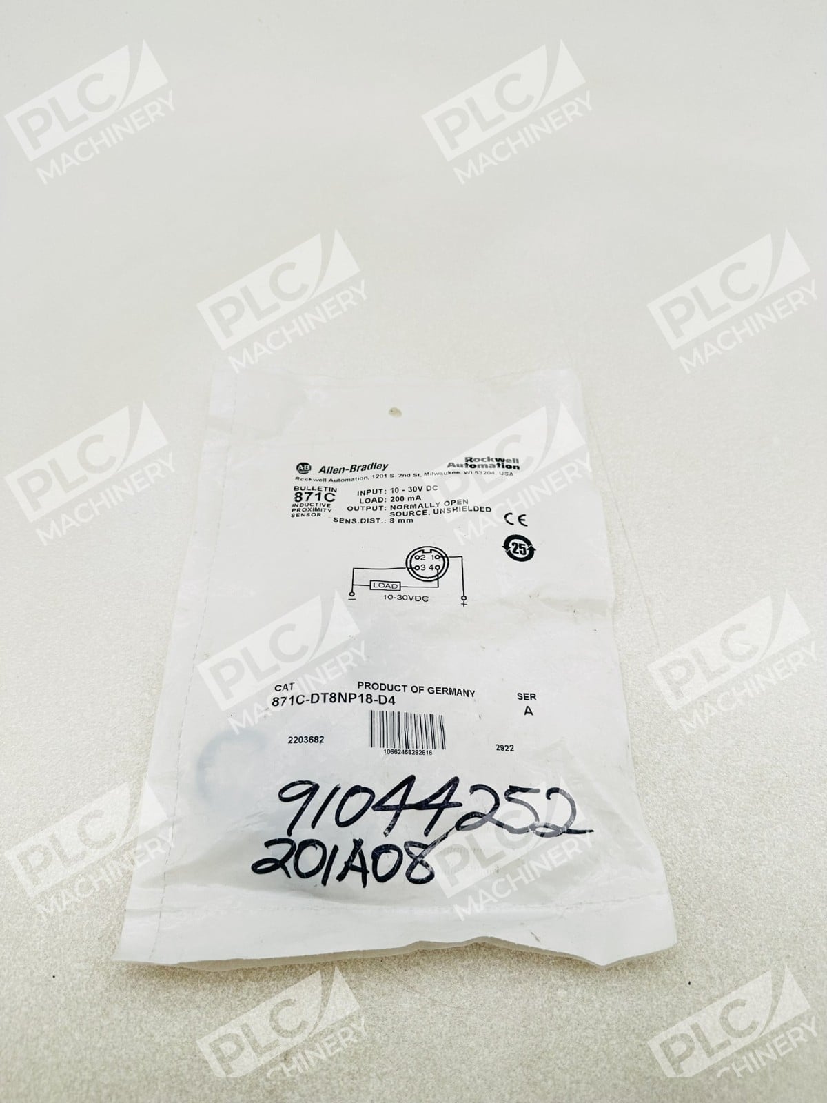 Allen Bradley 871C-DT8NP18-D4 Inductive Proximity Sensor Ser A - Image 2
