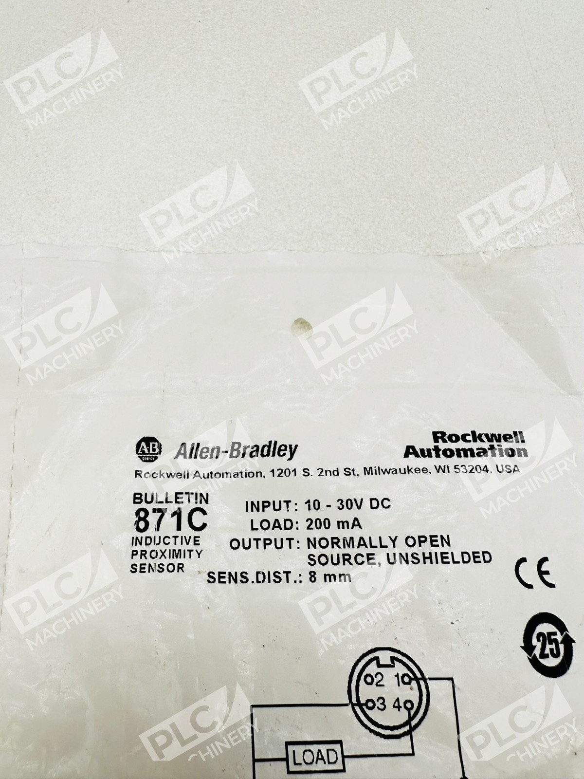 Allen Bradley 871C-DT8NP18-D4 Inductive Proximity Sensor Ser A - Image 3