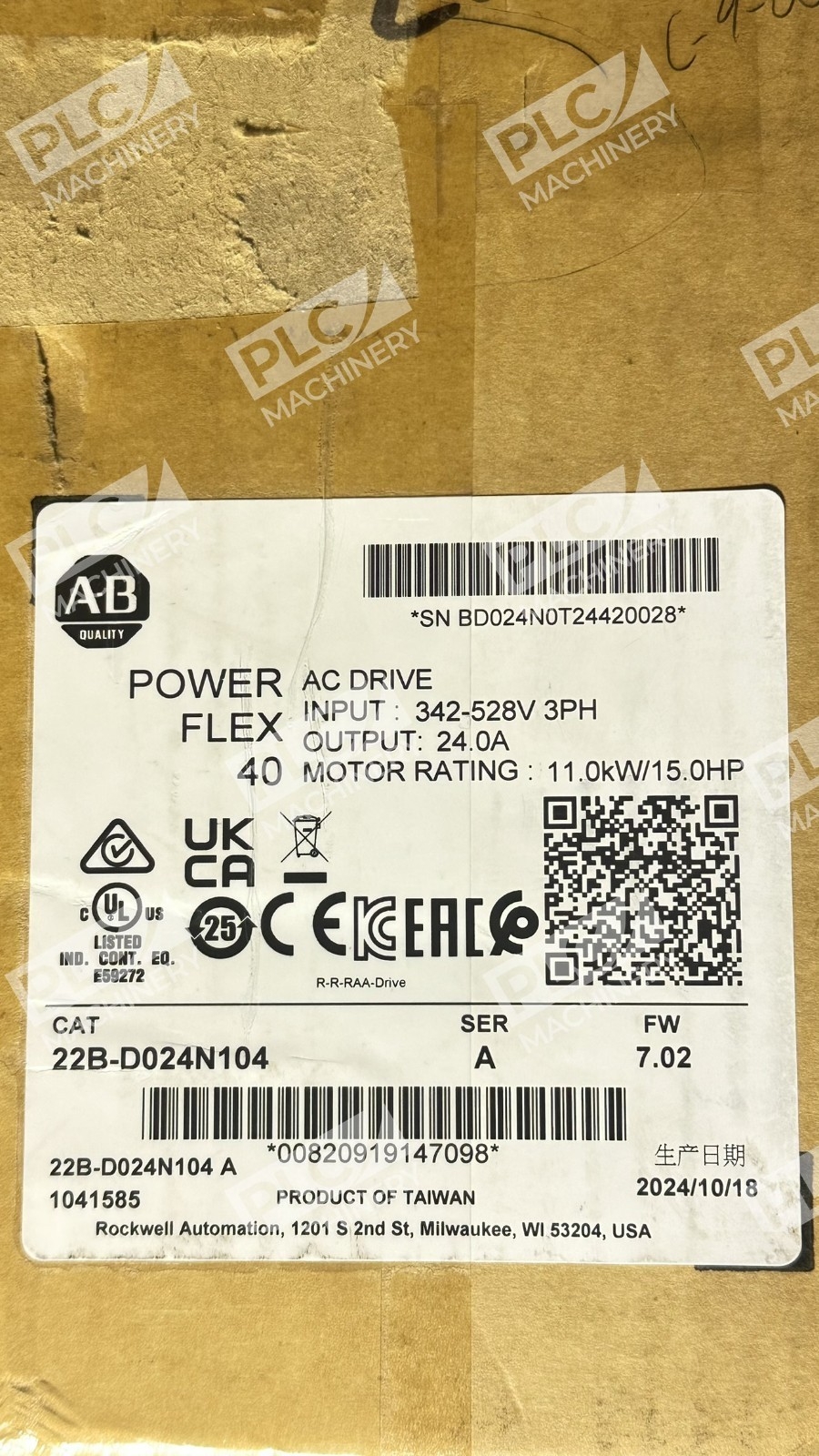 Allen Bradley 22B-D024N104 Series A PowerFlex 40 AC Drive - Image 3
