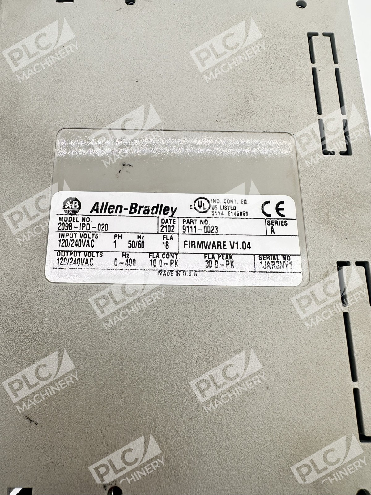 Allen Bradley 2098-IPD-020 Series A 9111-0023 Ultra5000 Servo Drive - Image 4